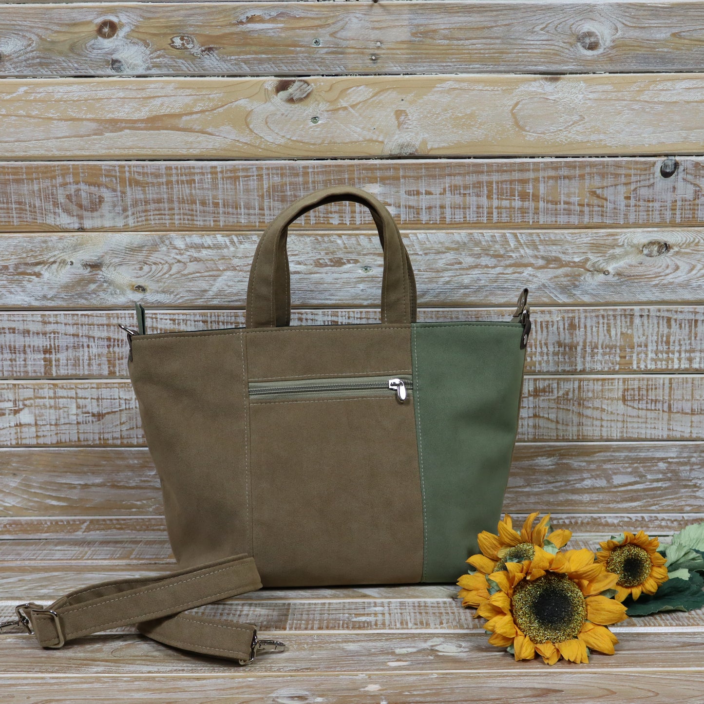Tote Bag - beige verde