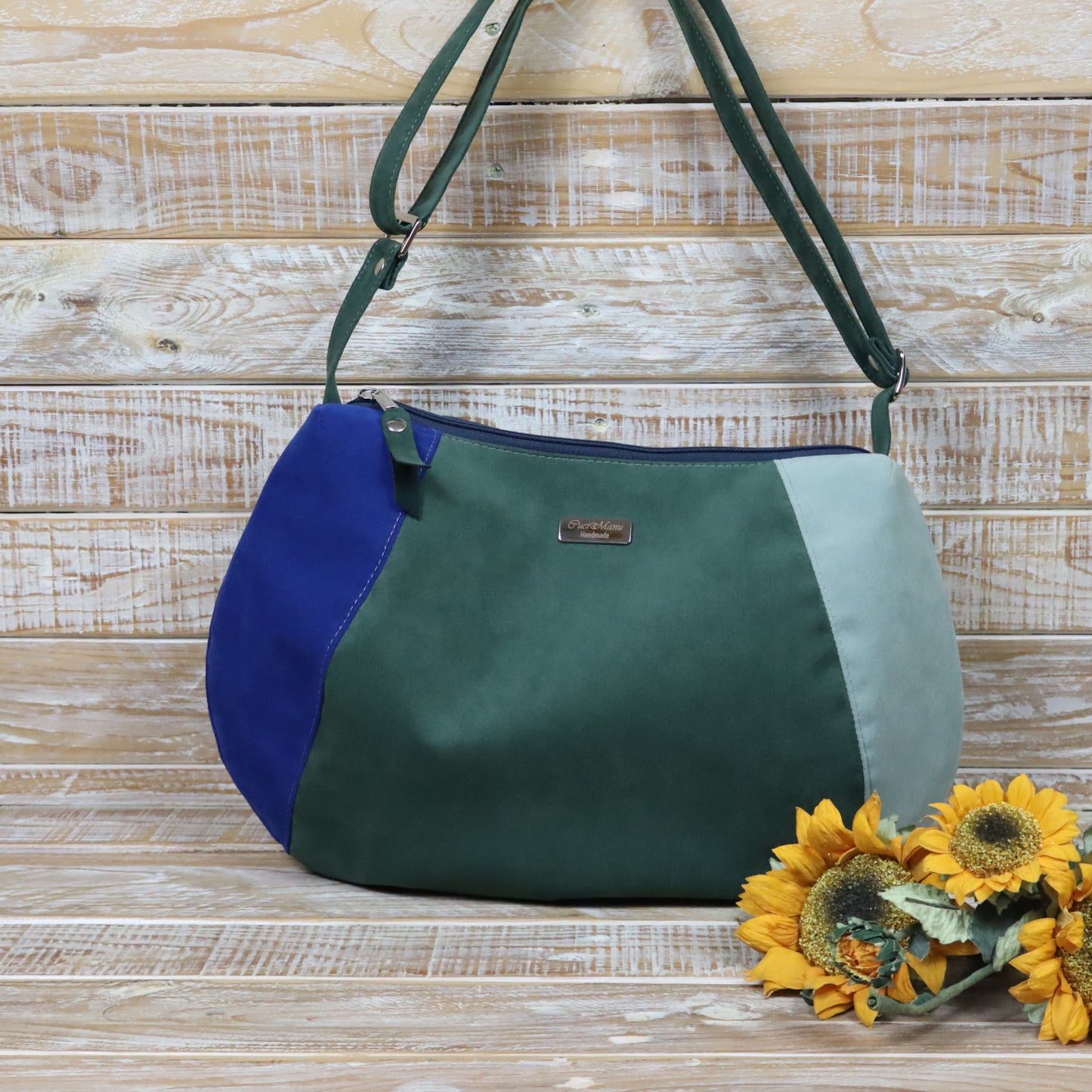 Hobo Bag verde blu