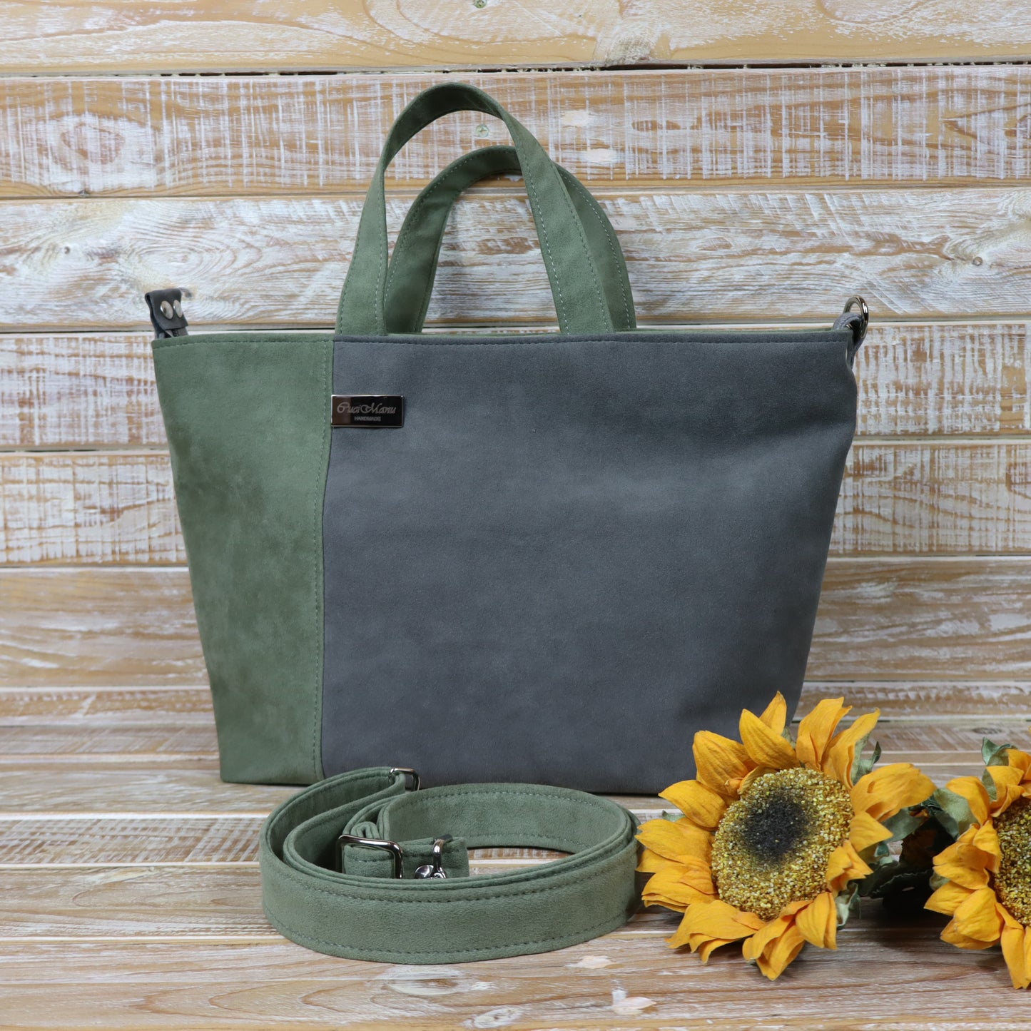 Tote Bag - grigio verde