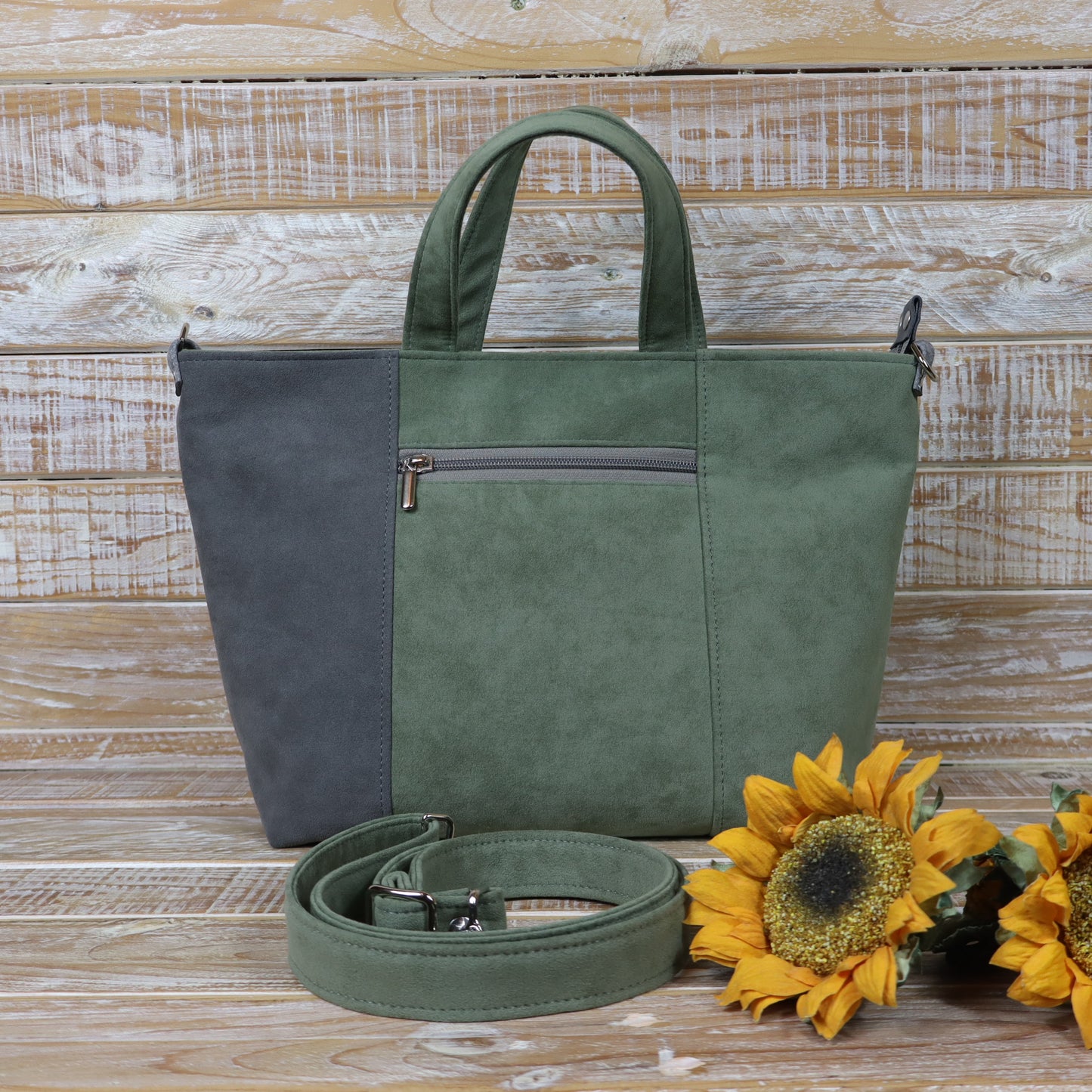 Tote Bag - grigio verde