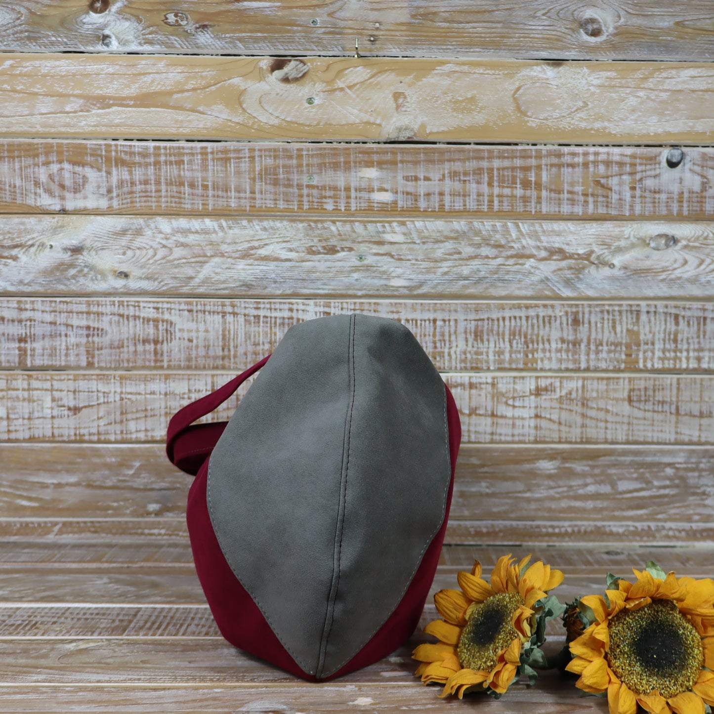 Hobo Bag rosso grigio