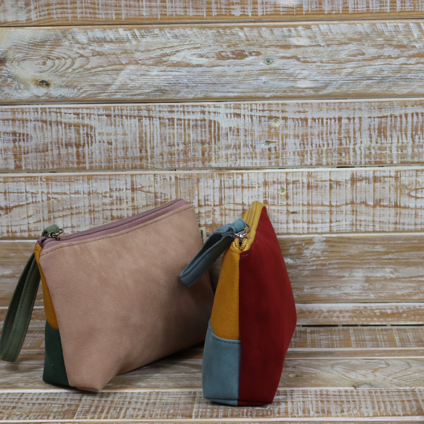 "Footprints" clutch bag
