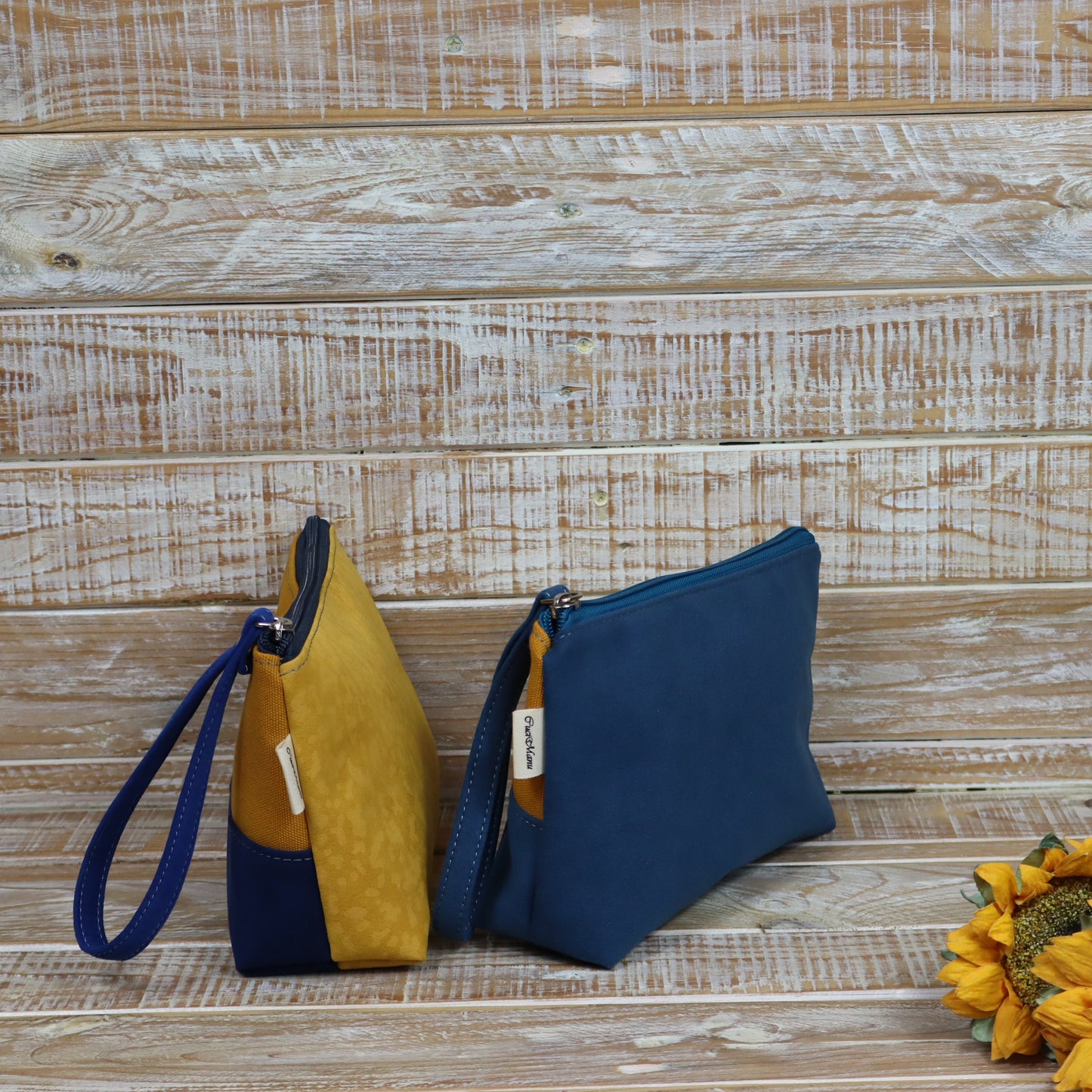 "Footprints" clutch bag