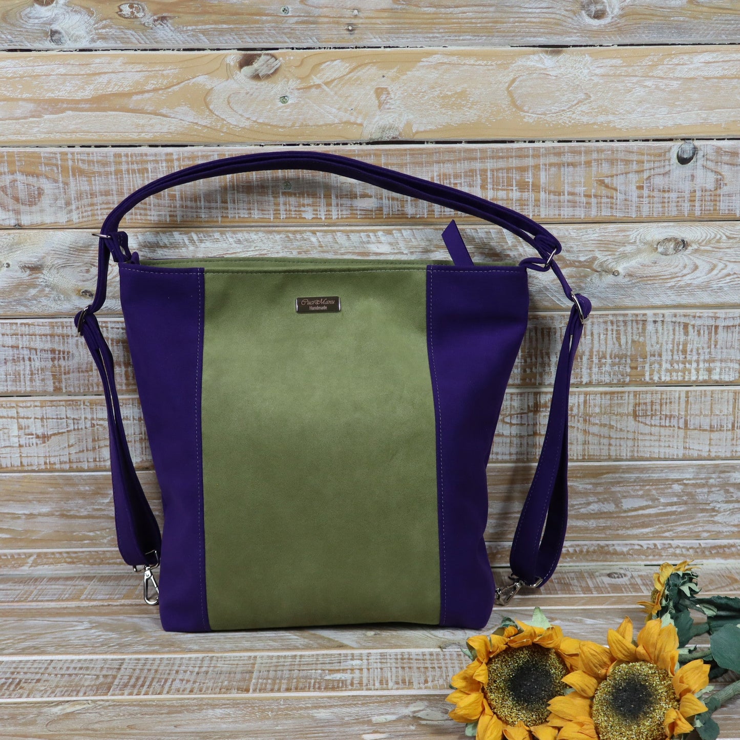 Borsa Zaino verde viola