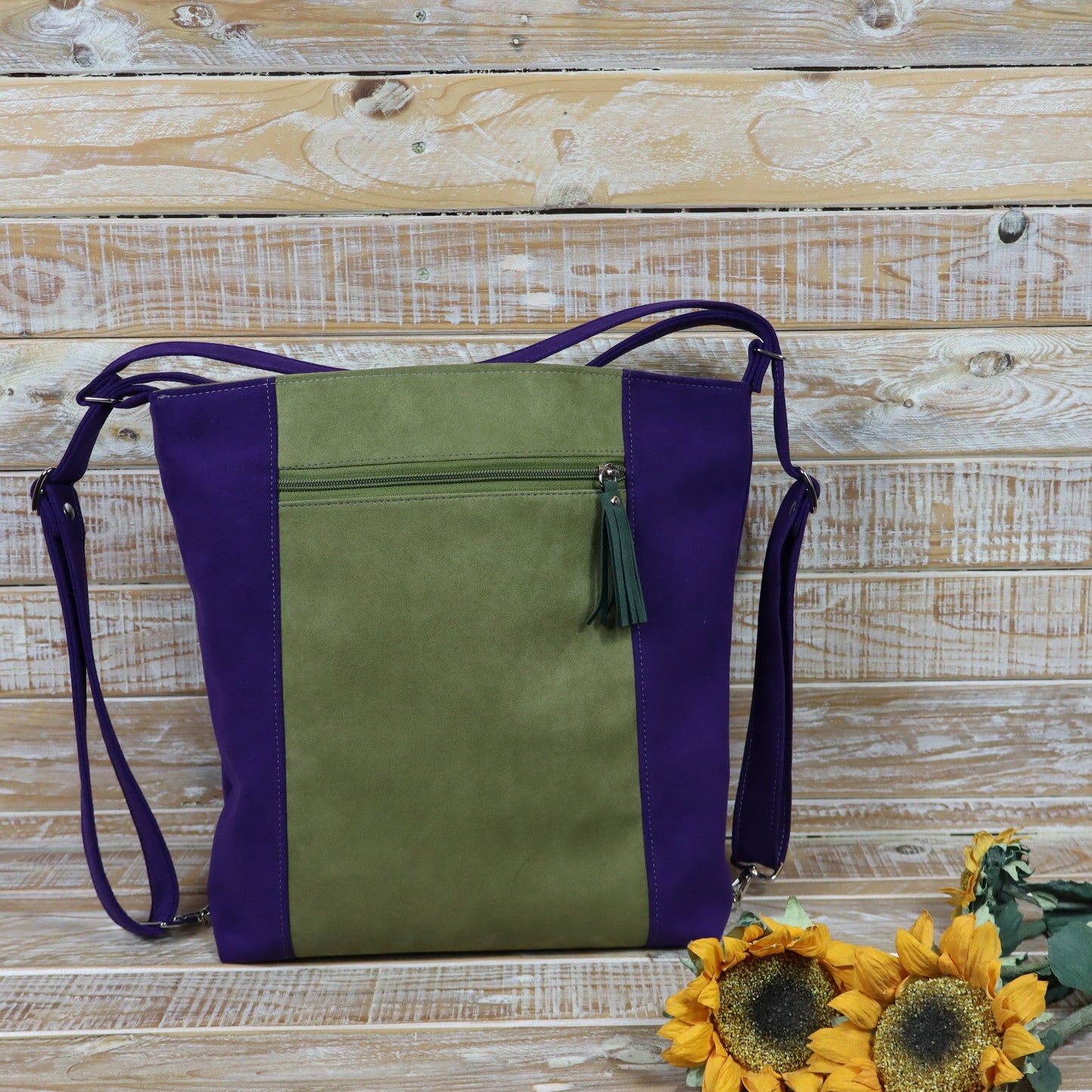 Borsa Zaino verde viola