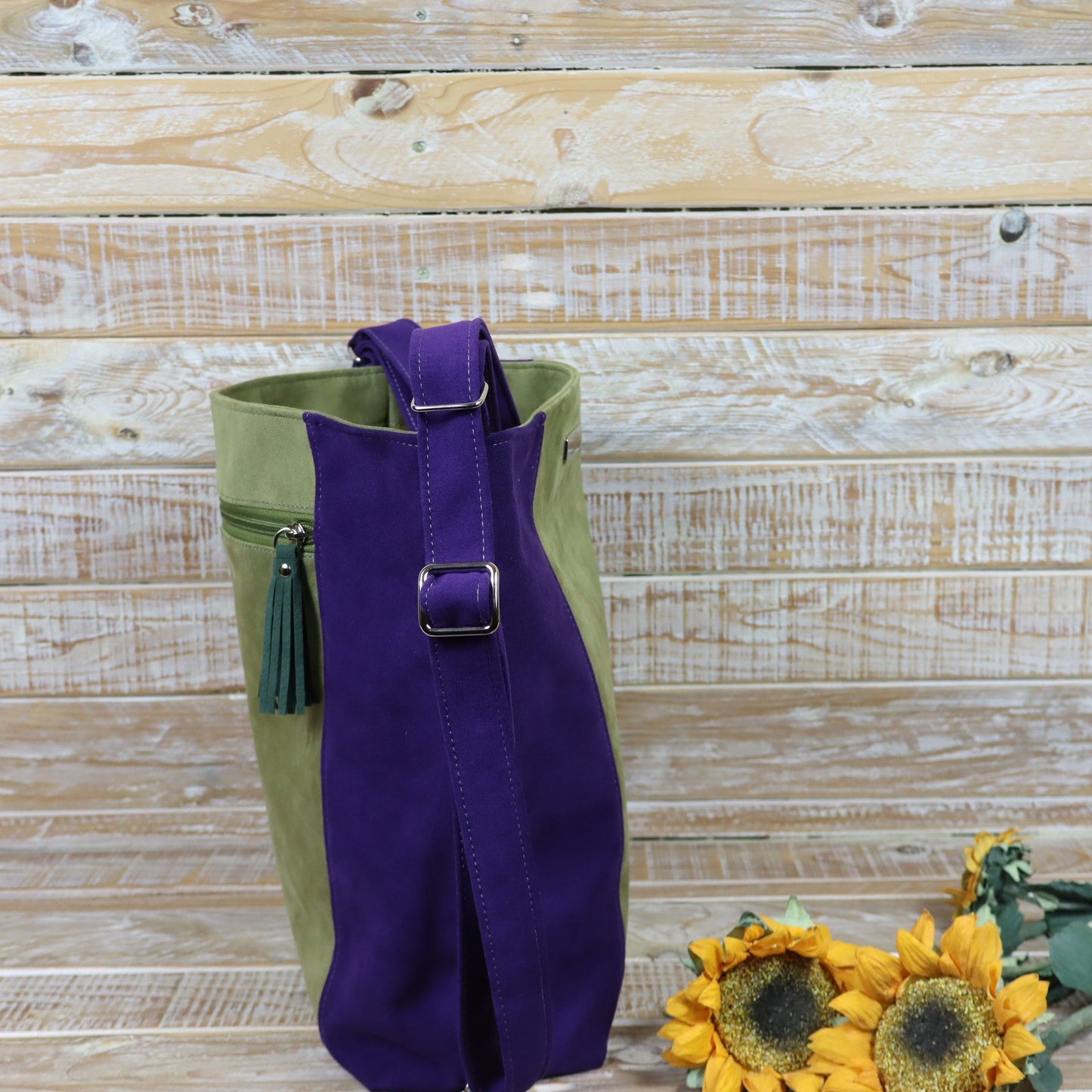 Borsa Zaino verde viola