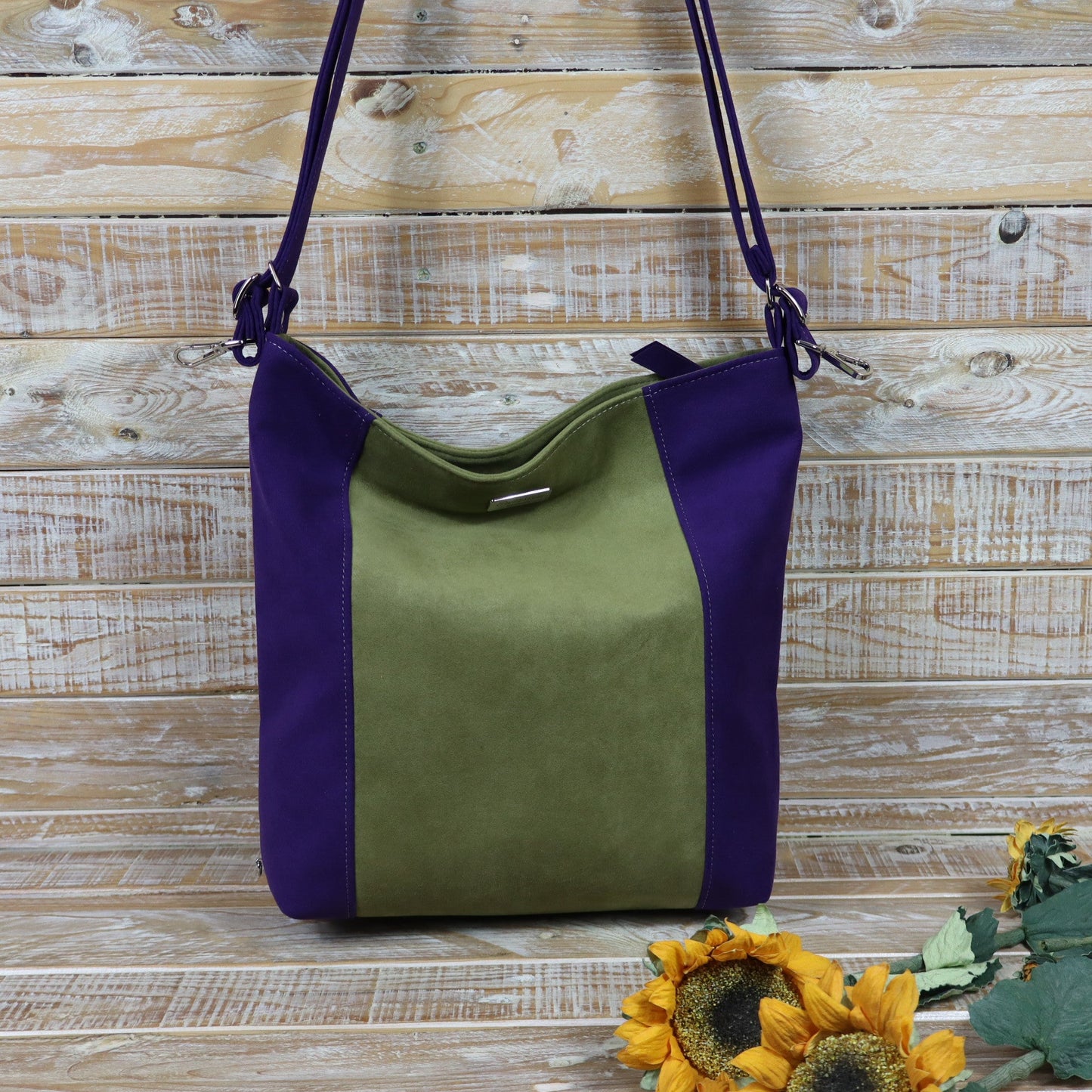 Borsa Zaino verde viola