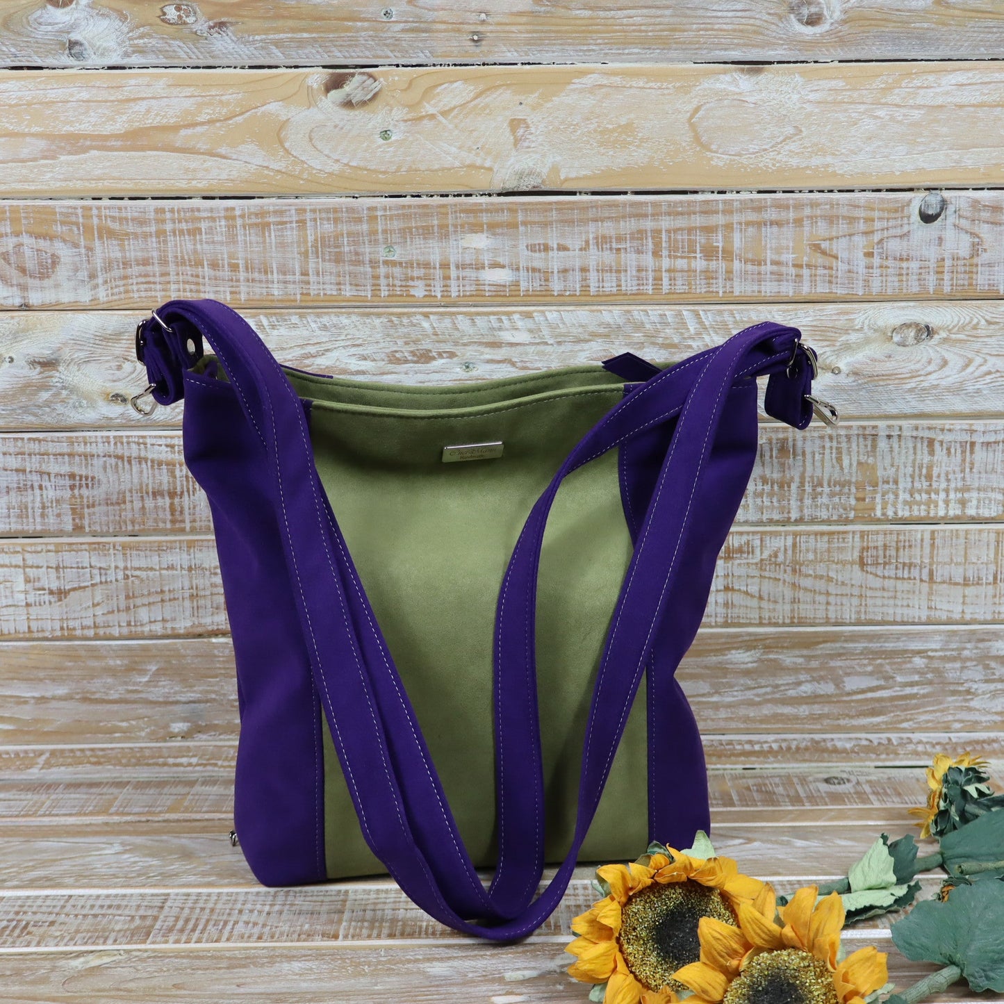 Borsa Zaino verde viola
