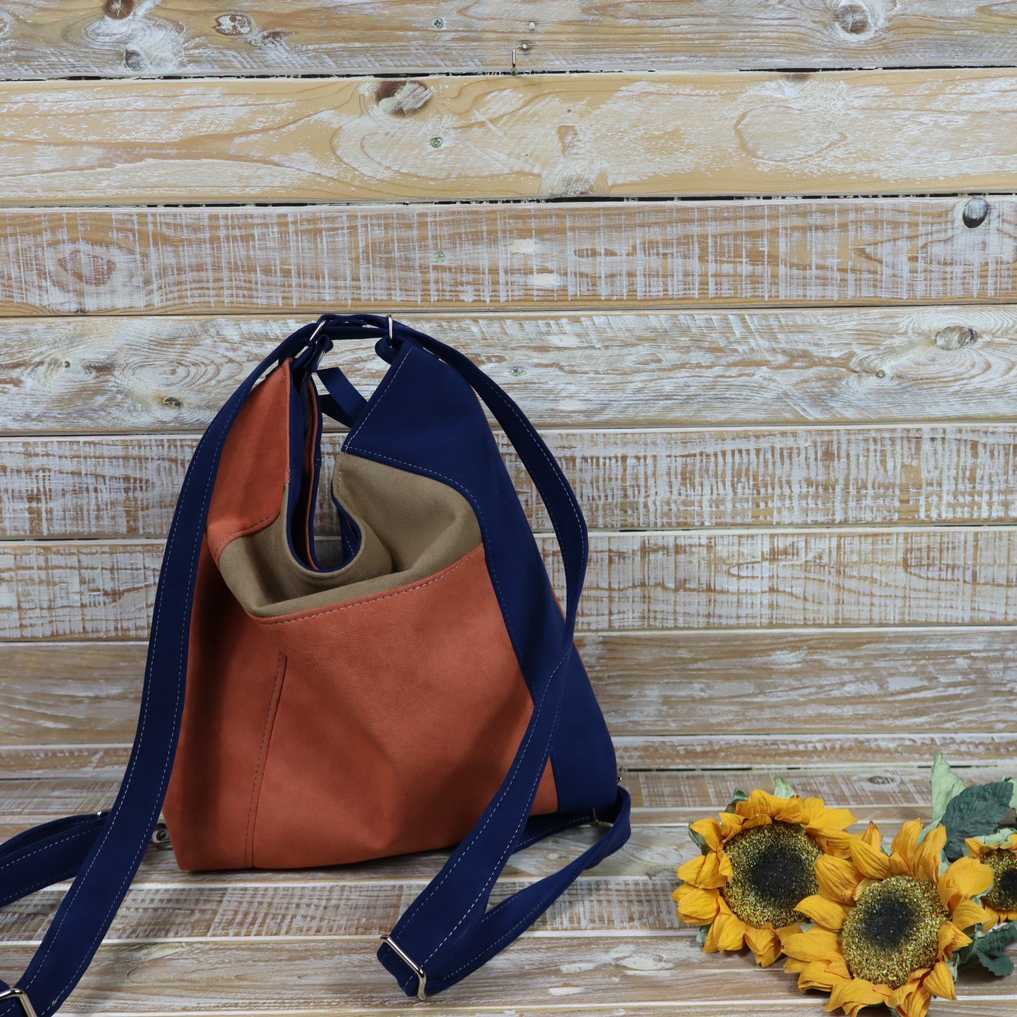 Borsa Zaino arancio blu