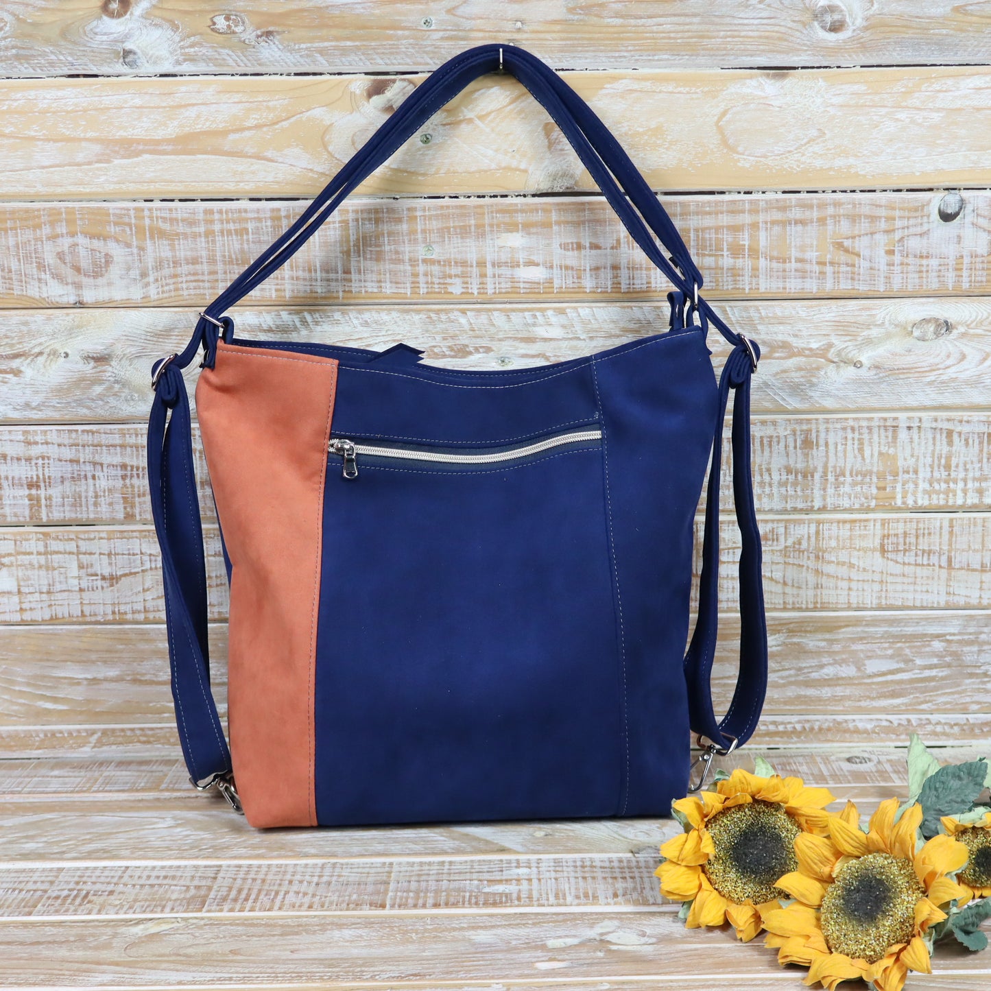 Borsa Zaino arancio blu