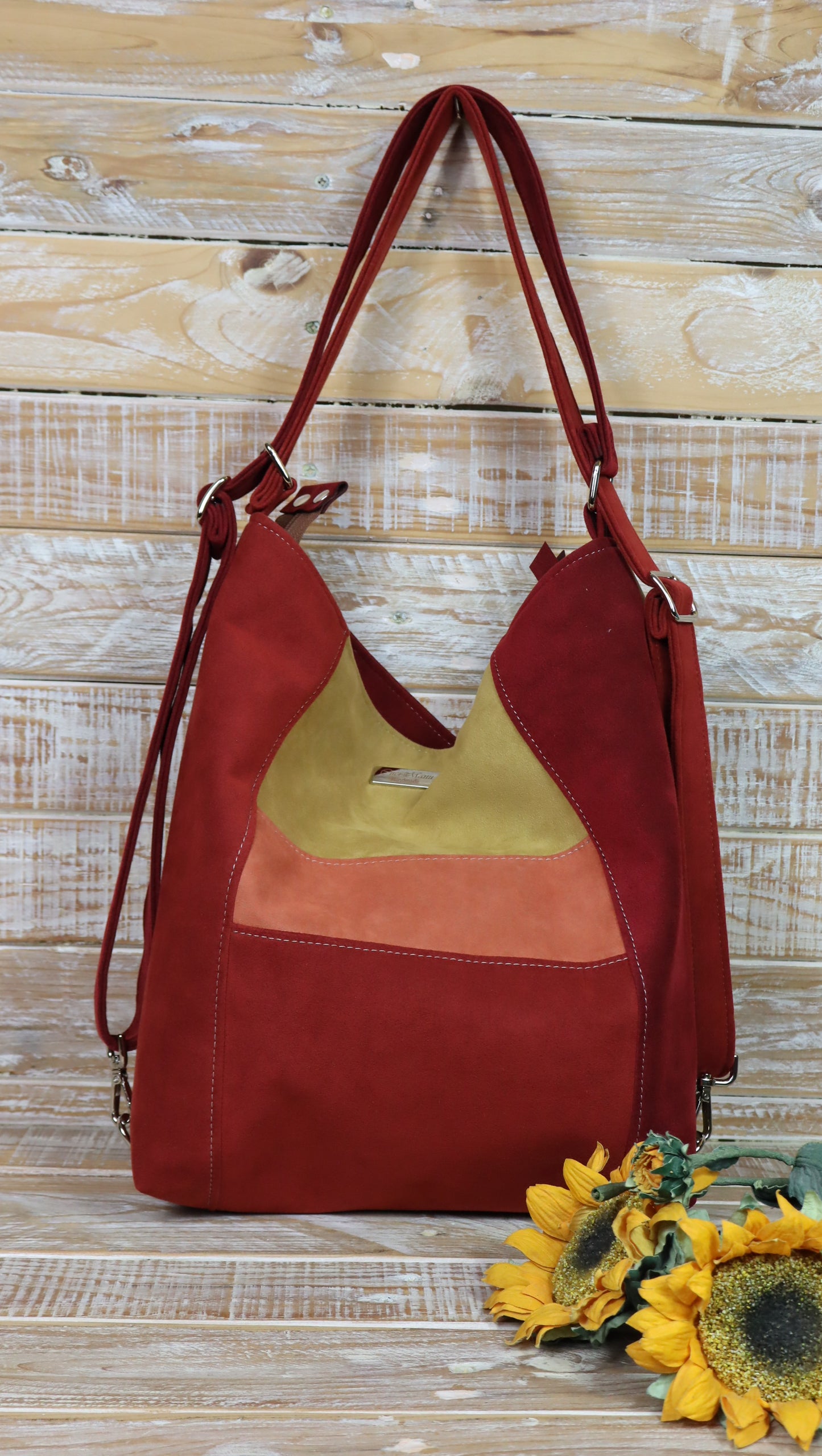 Green Purple Backpack Bag
