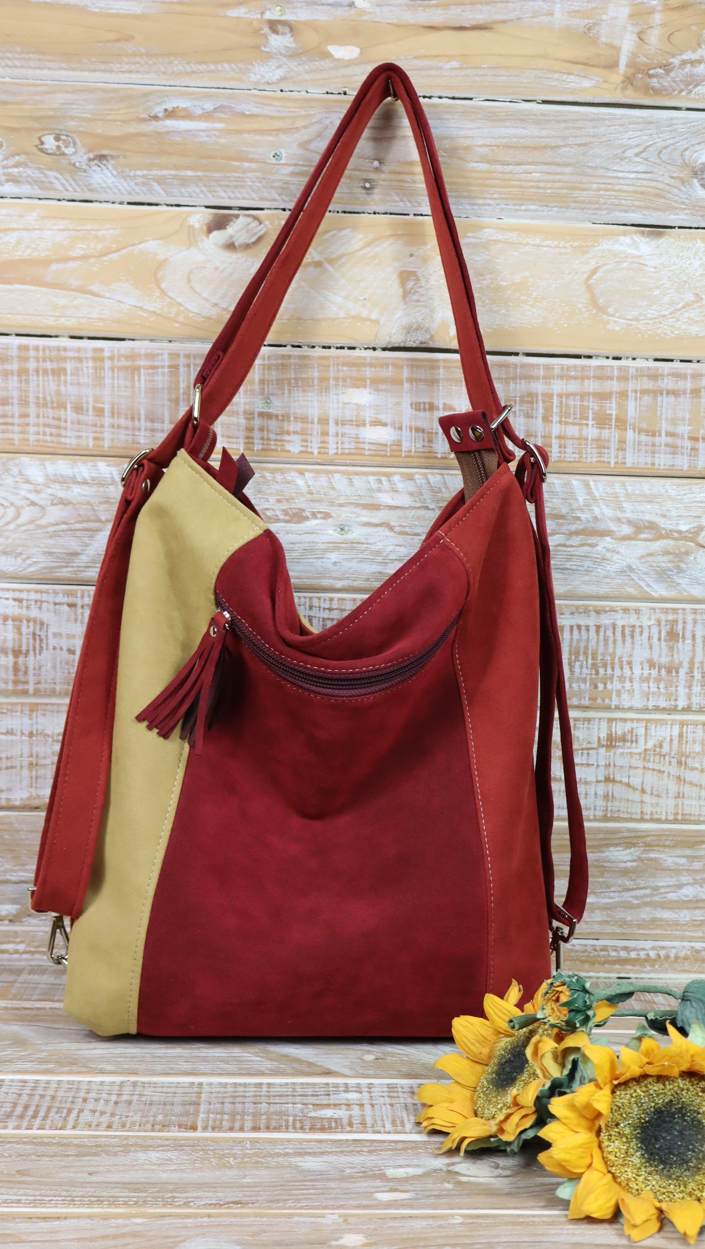 Green Purple Backpack Bag