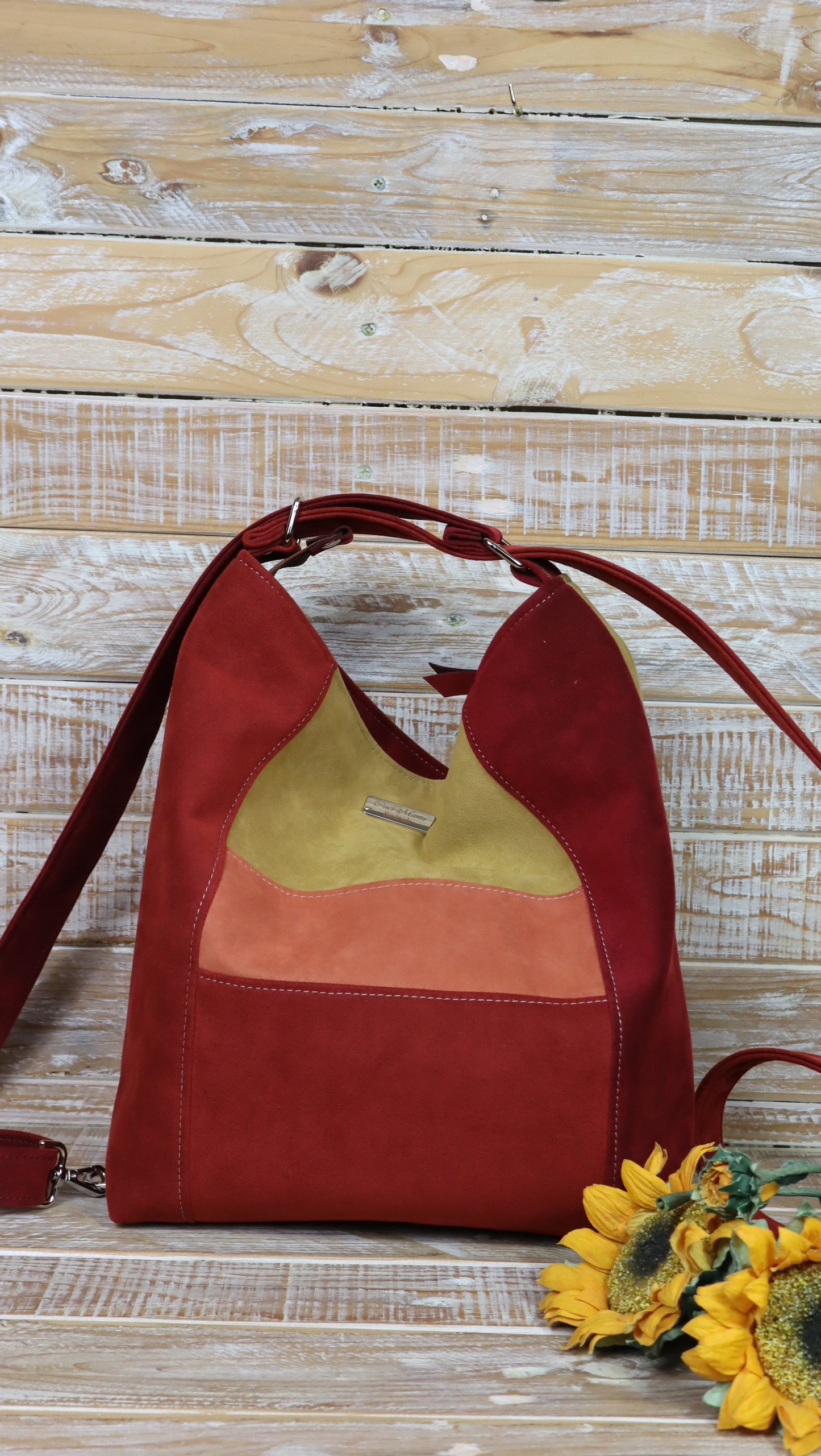 Green Purple Backpack Bag
