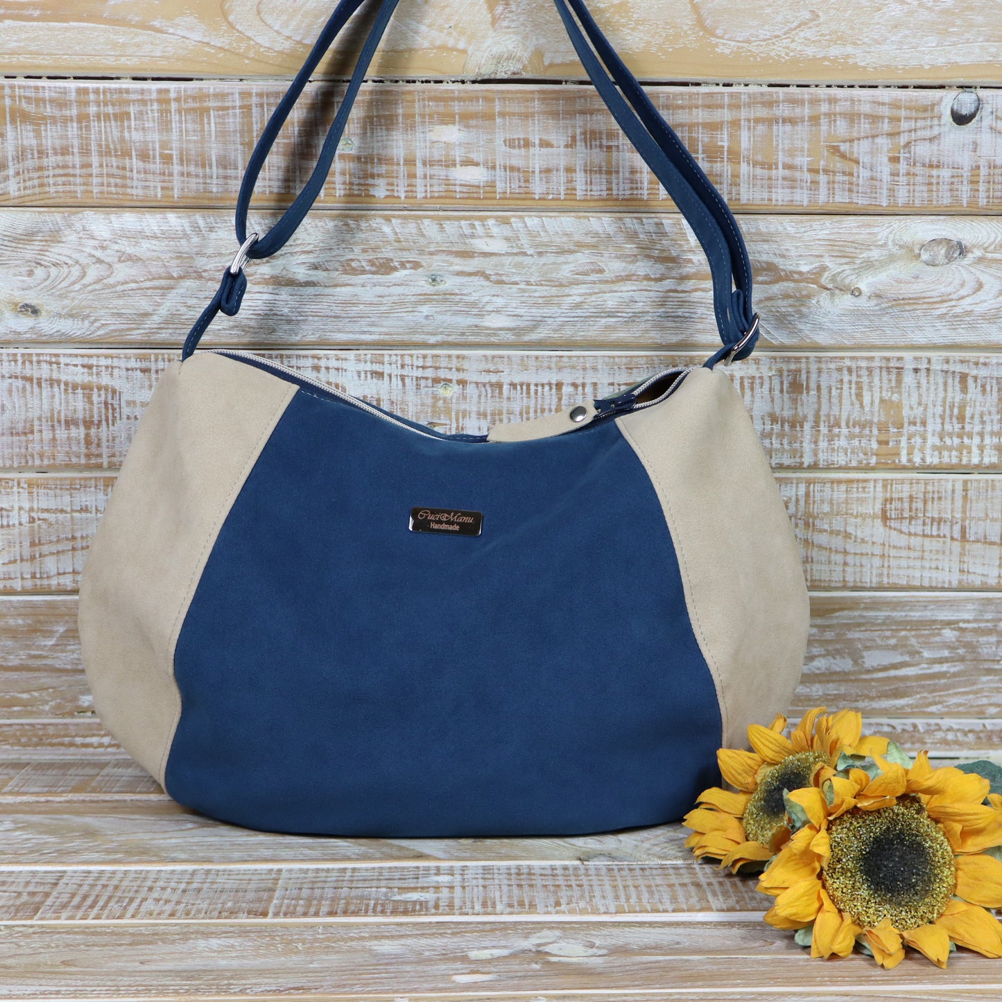 Hobo Bag blu verde panna