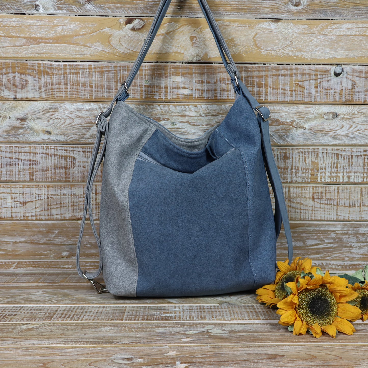 Grün Lila Rucksack Tasche