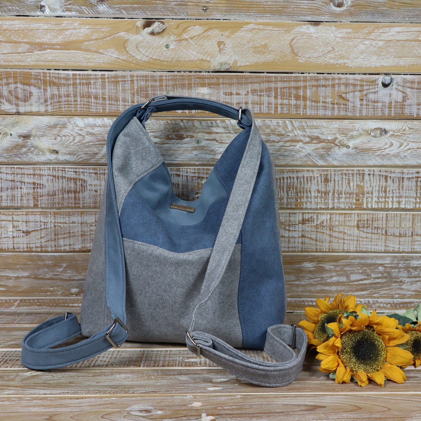 Grün Lila Rucksack Tasche