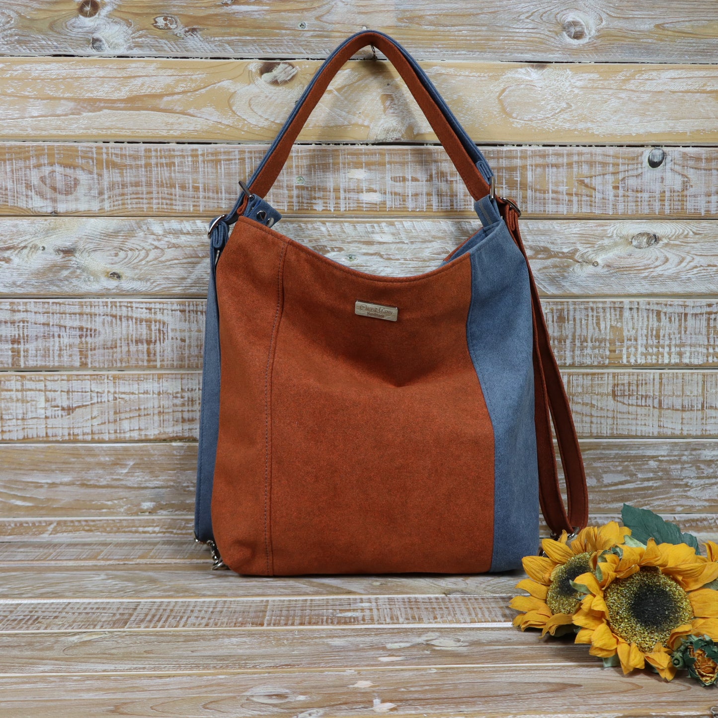 Green Purple Backpack Bag