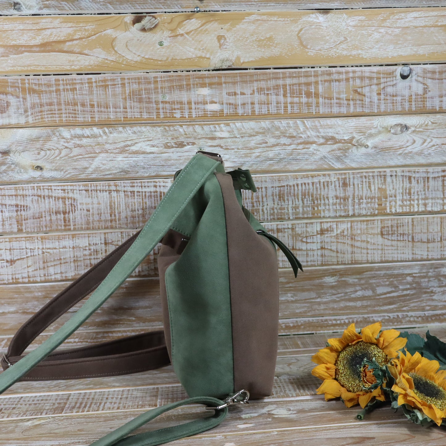 Green Purple Backpack Bag