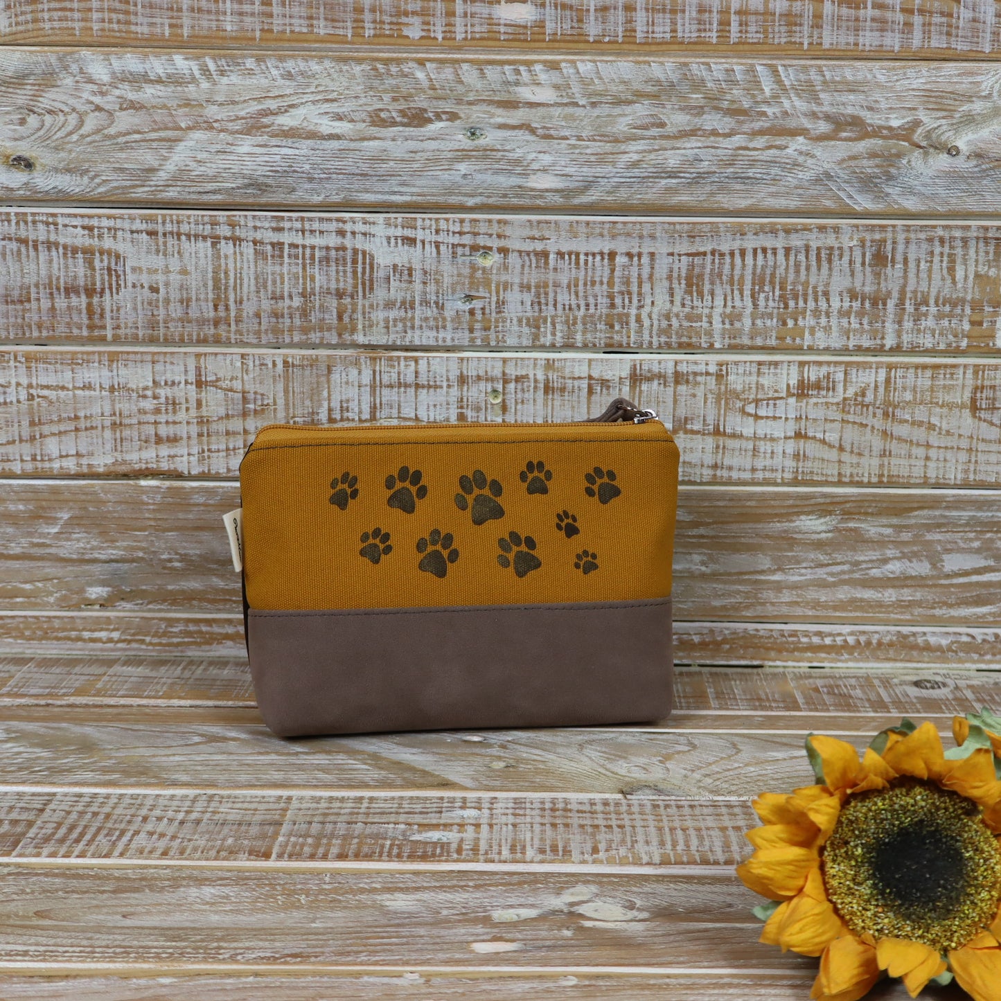 "Footprints" clutch bag