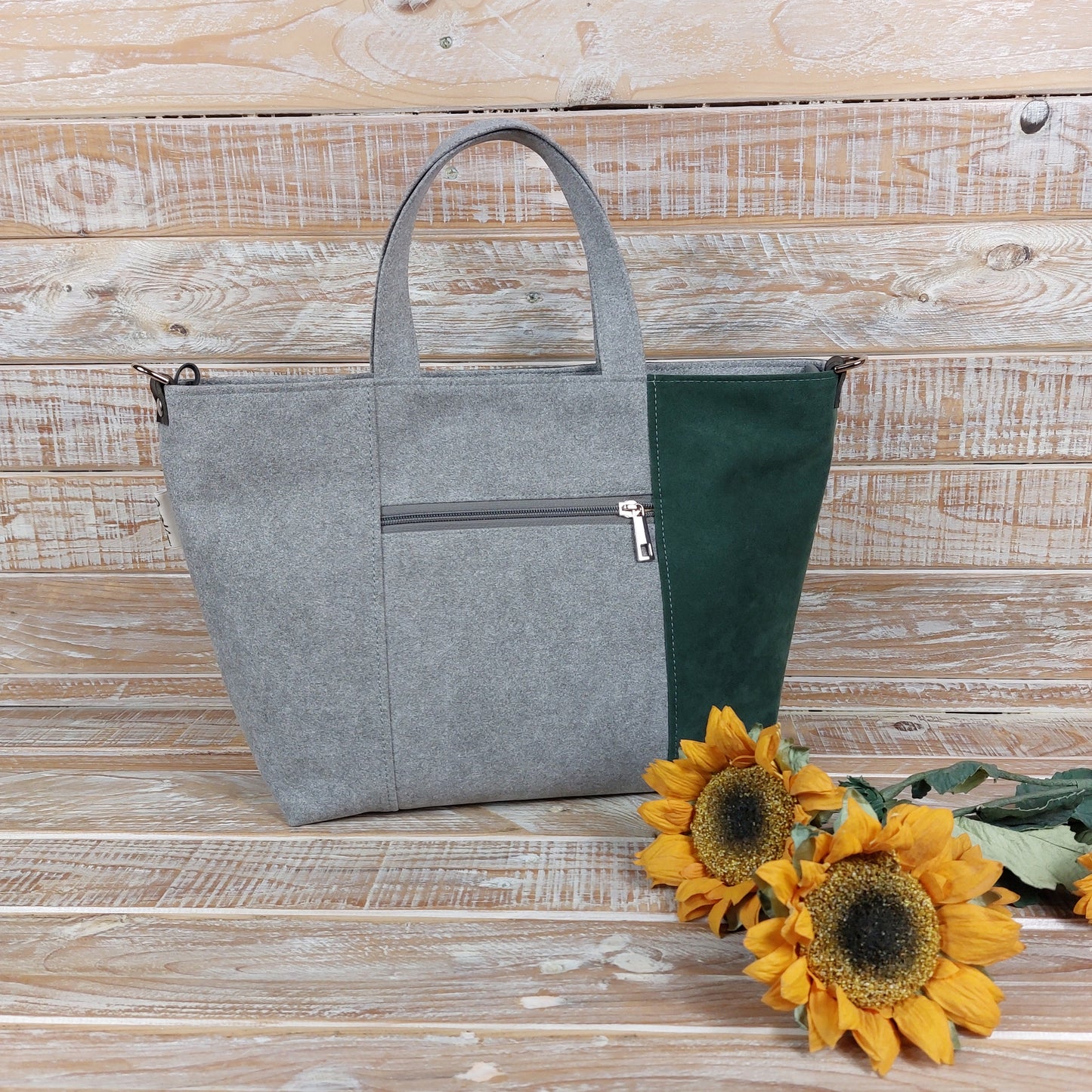 Tote Bag - grigio verde