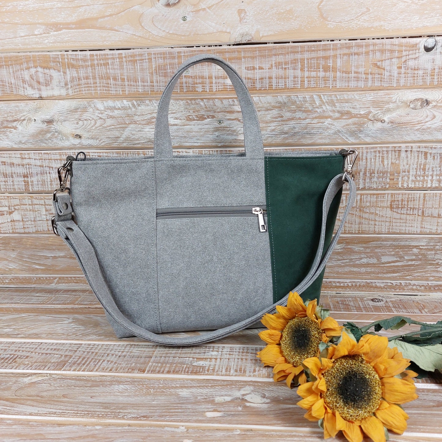 Tote Bag - grigio verde