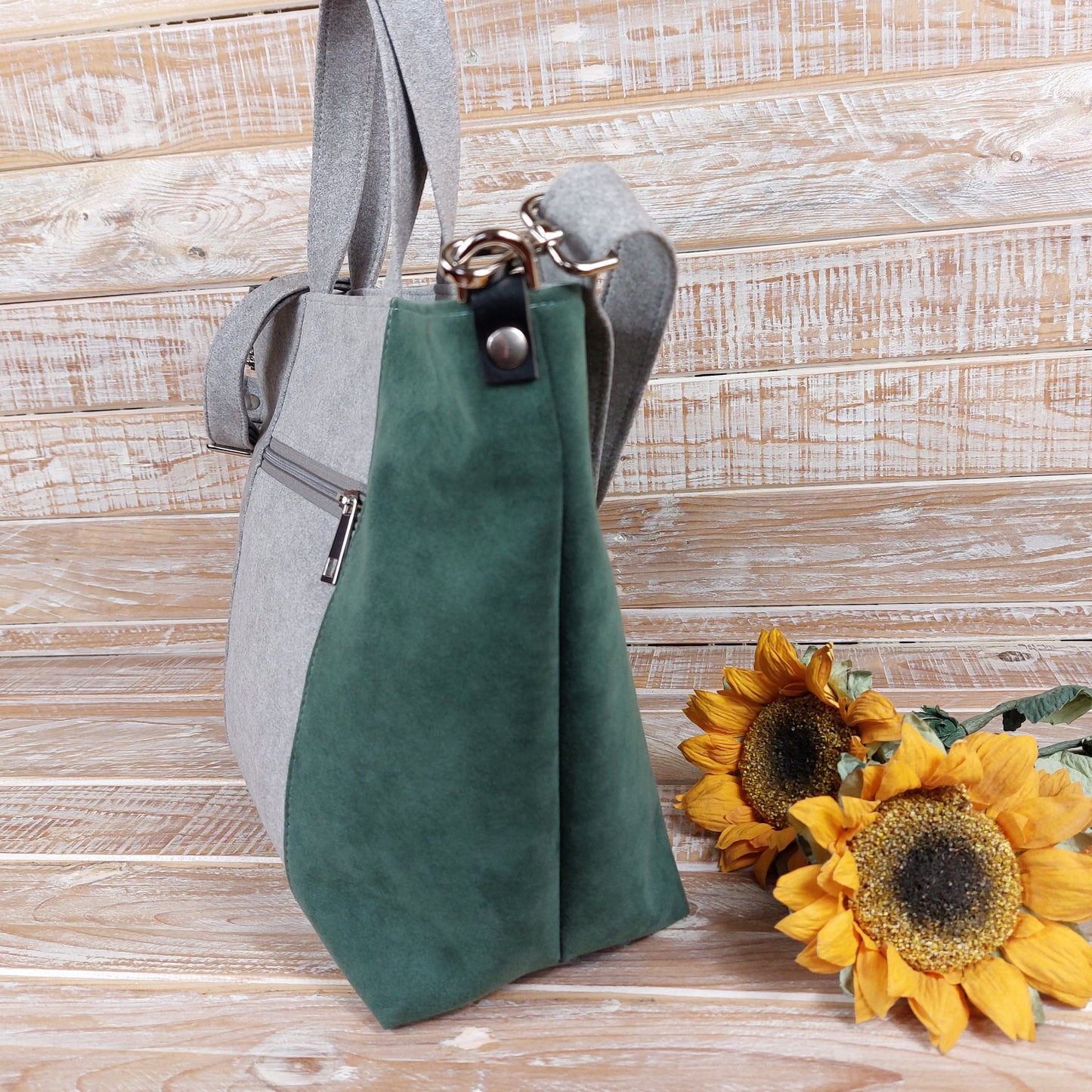 Tote Bag - grigio verde