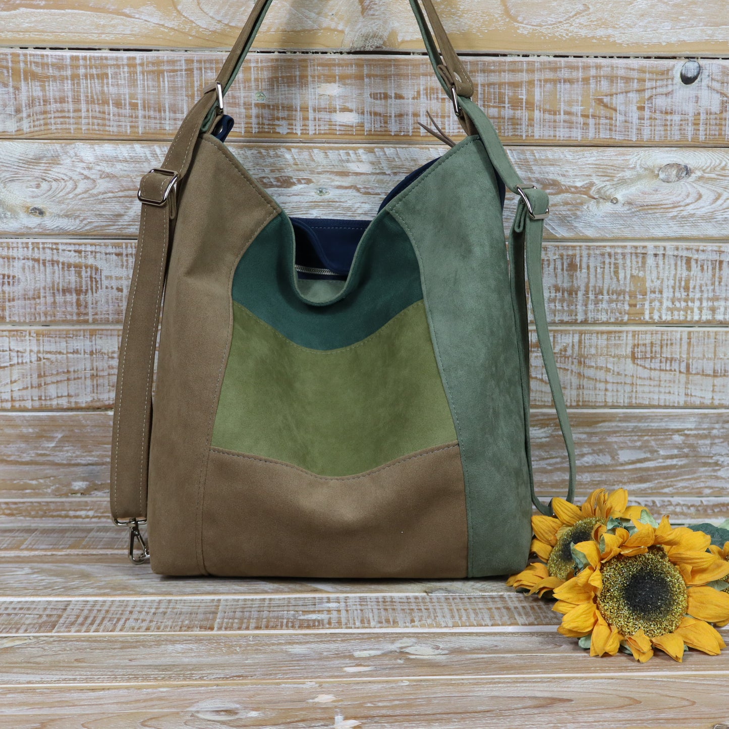 Green Purple Backpack Bag