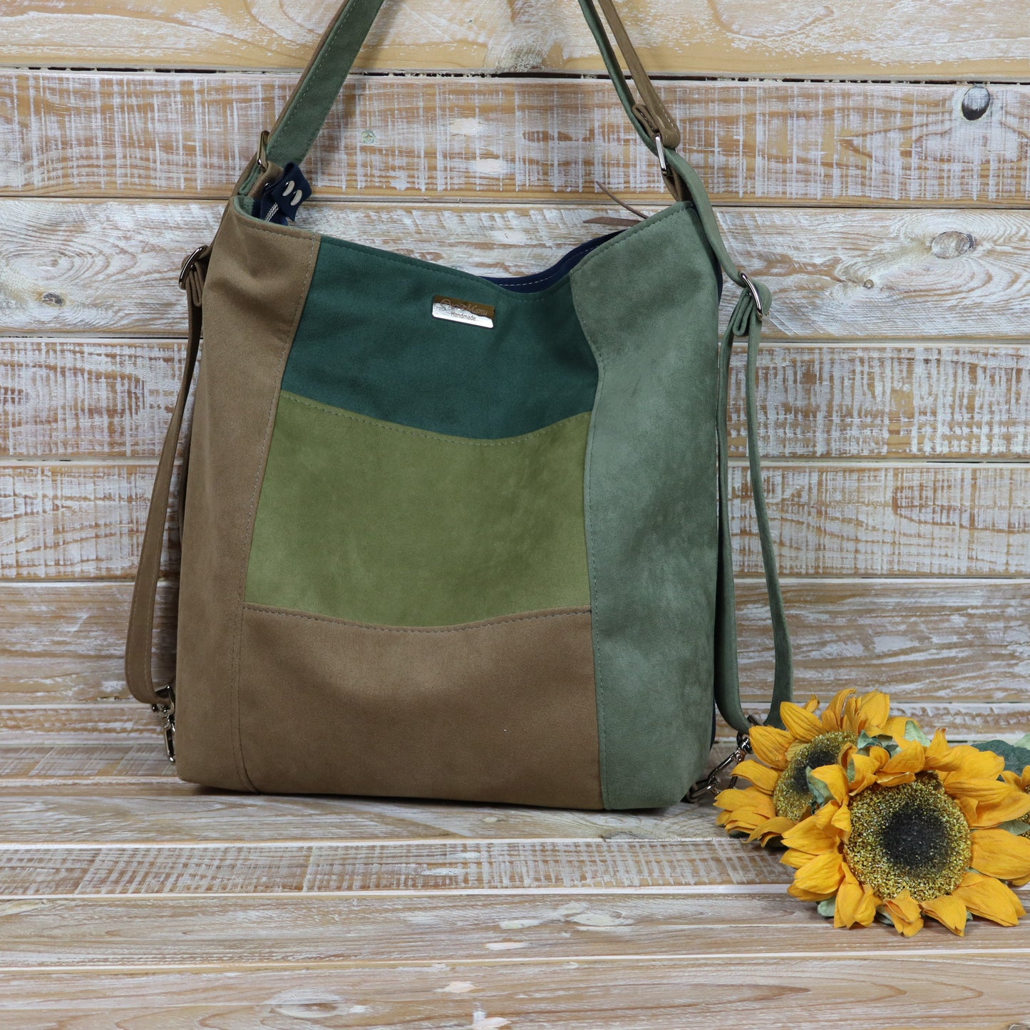 Green Purple Backpack Bag