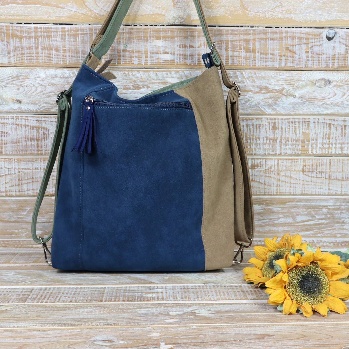Green Purple Backpack Bag