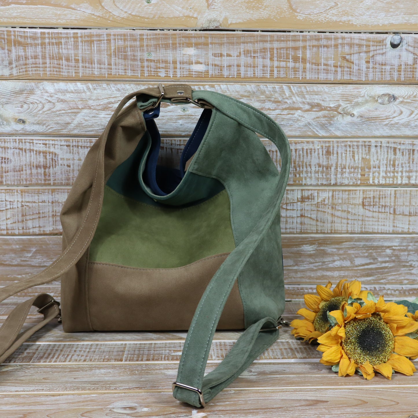 Green Purple Backpack Bag