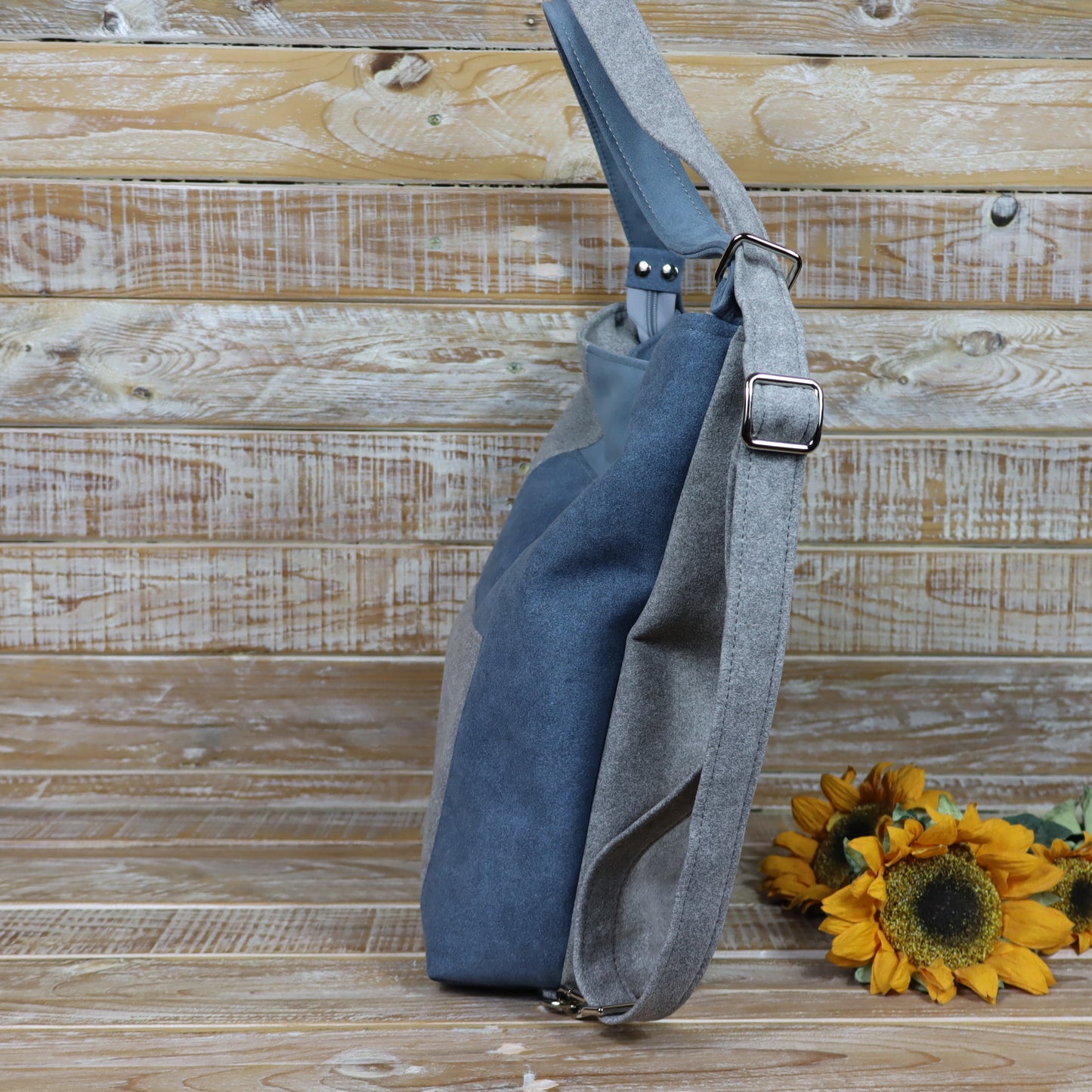 Grün Lila Rucksack Tasche