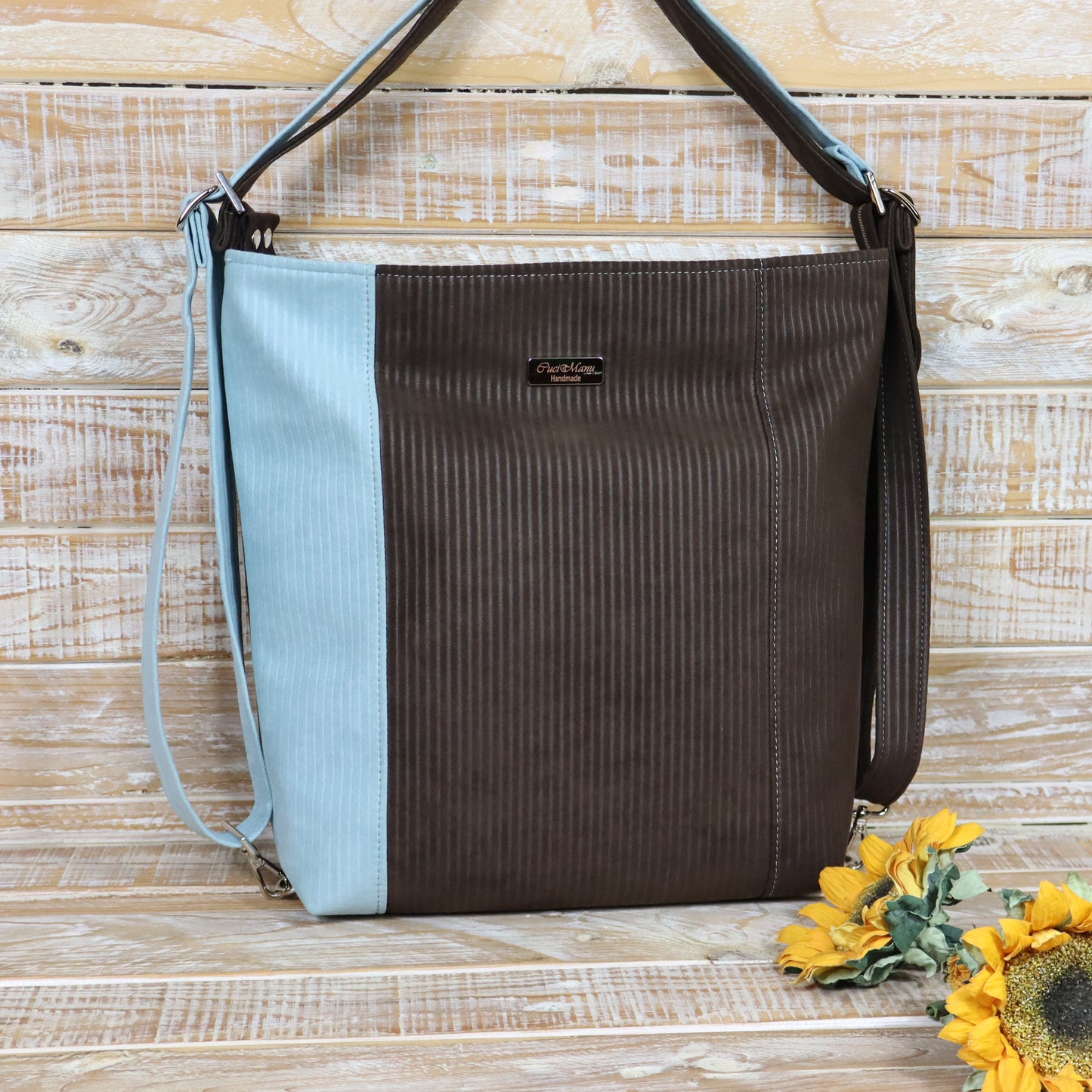 Green Purple Backpack Bag