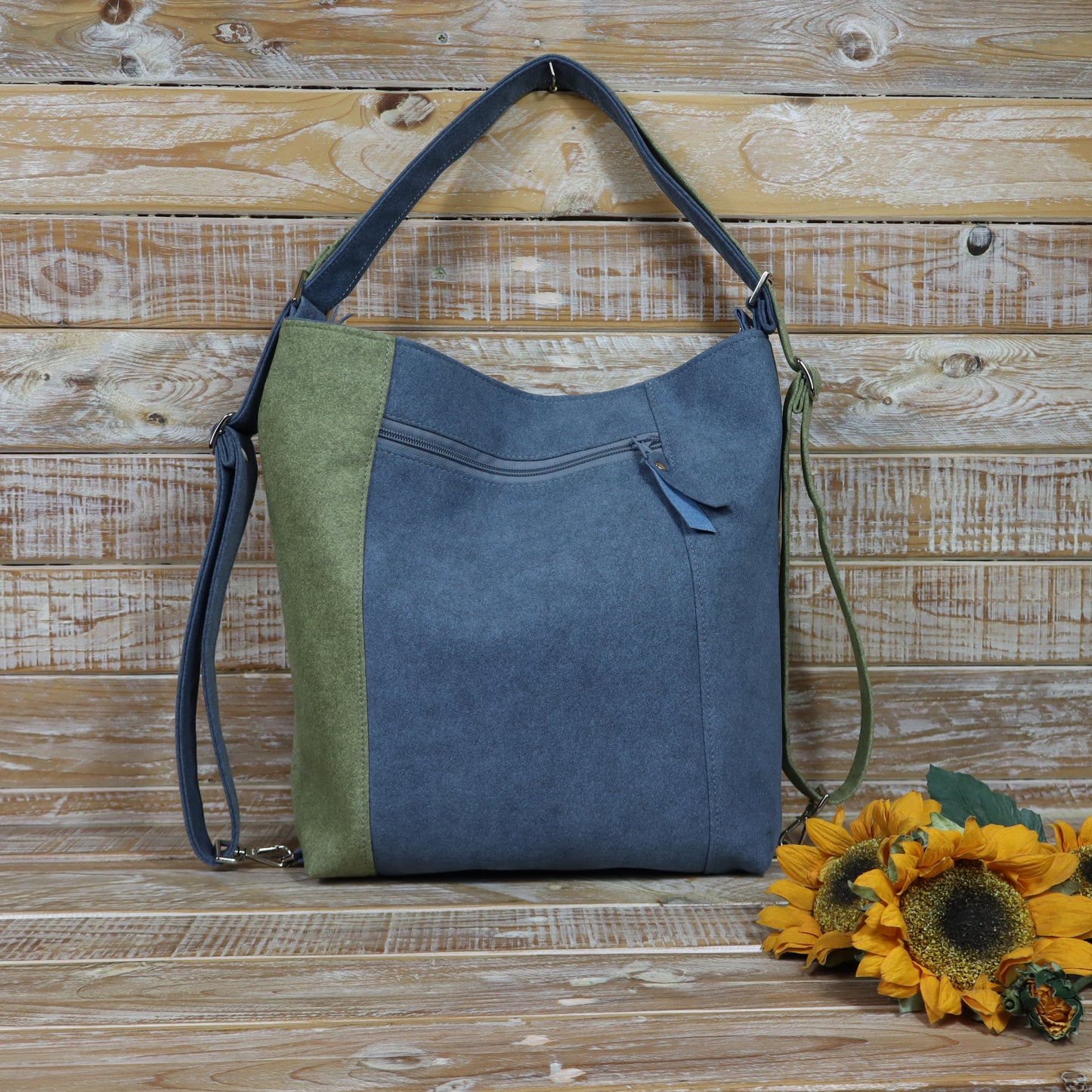 Green Purple Backpack Bag