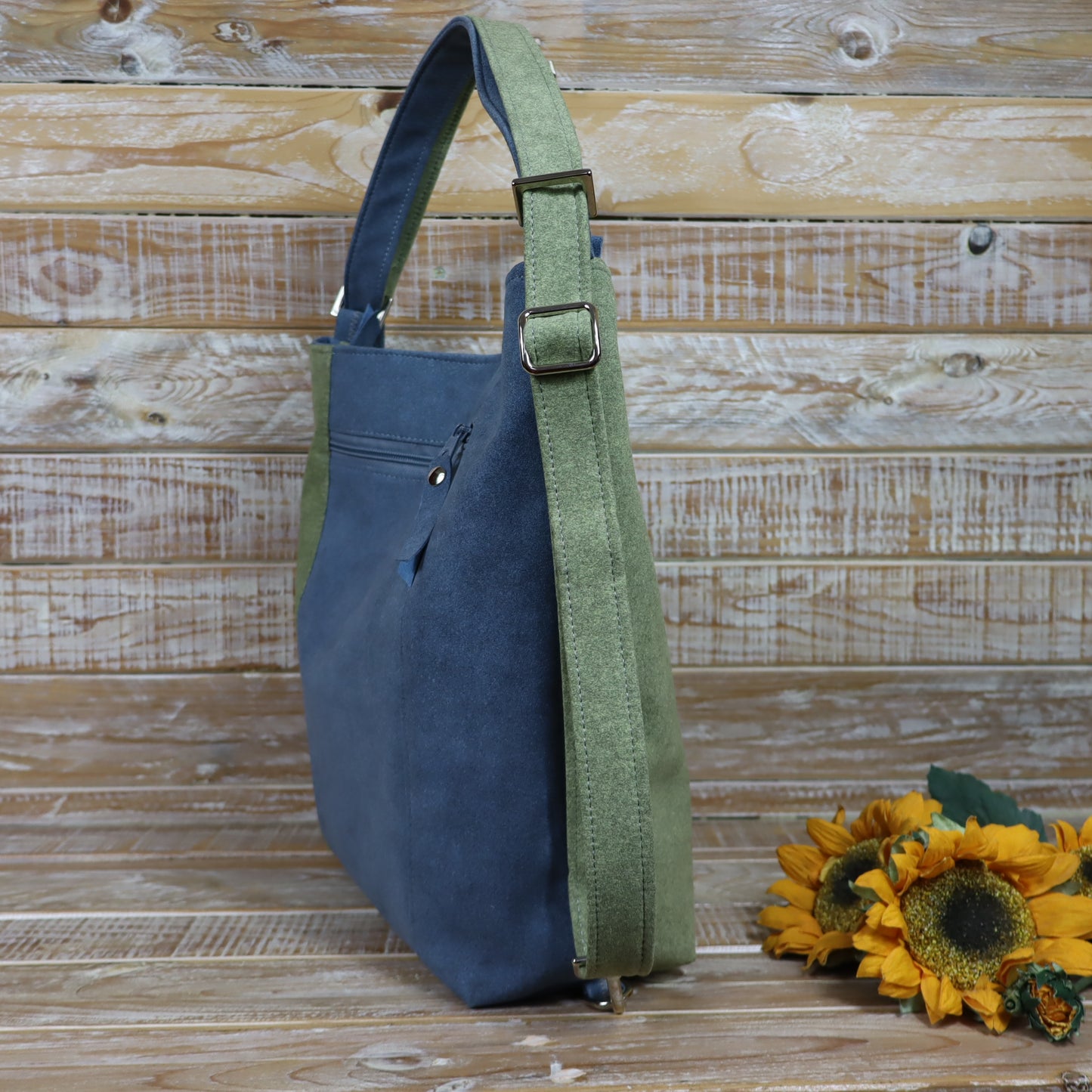 Green Purple Backpack Bag
