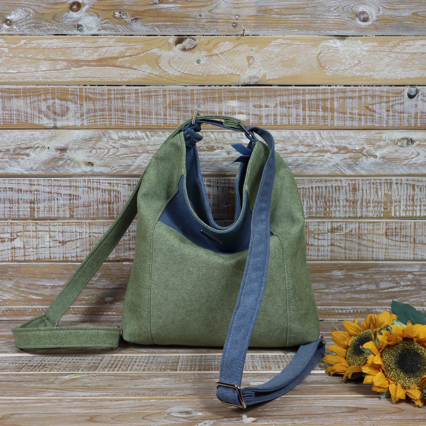 Green Purple Backpack Bag