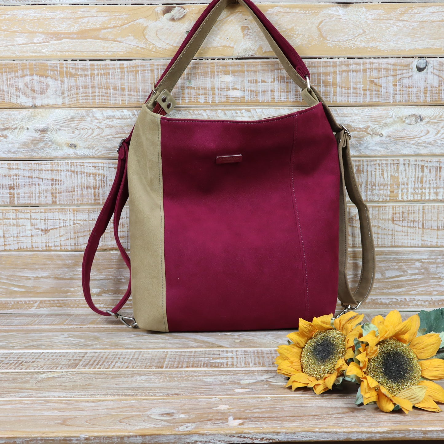 Green Purple Backpack Bag