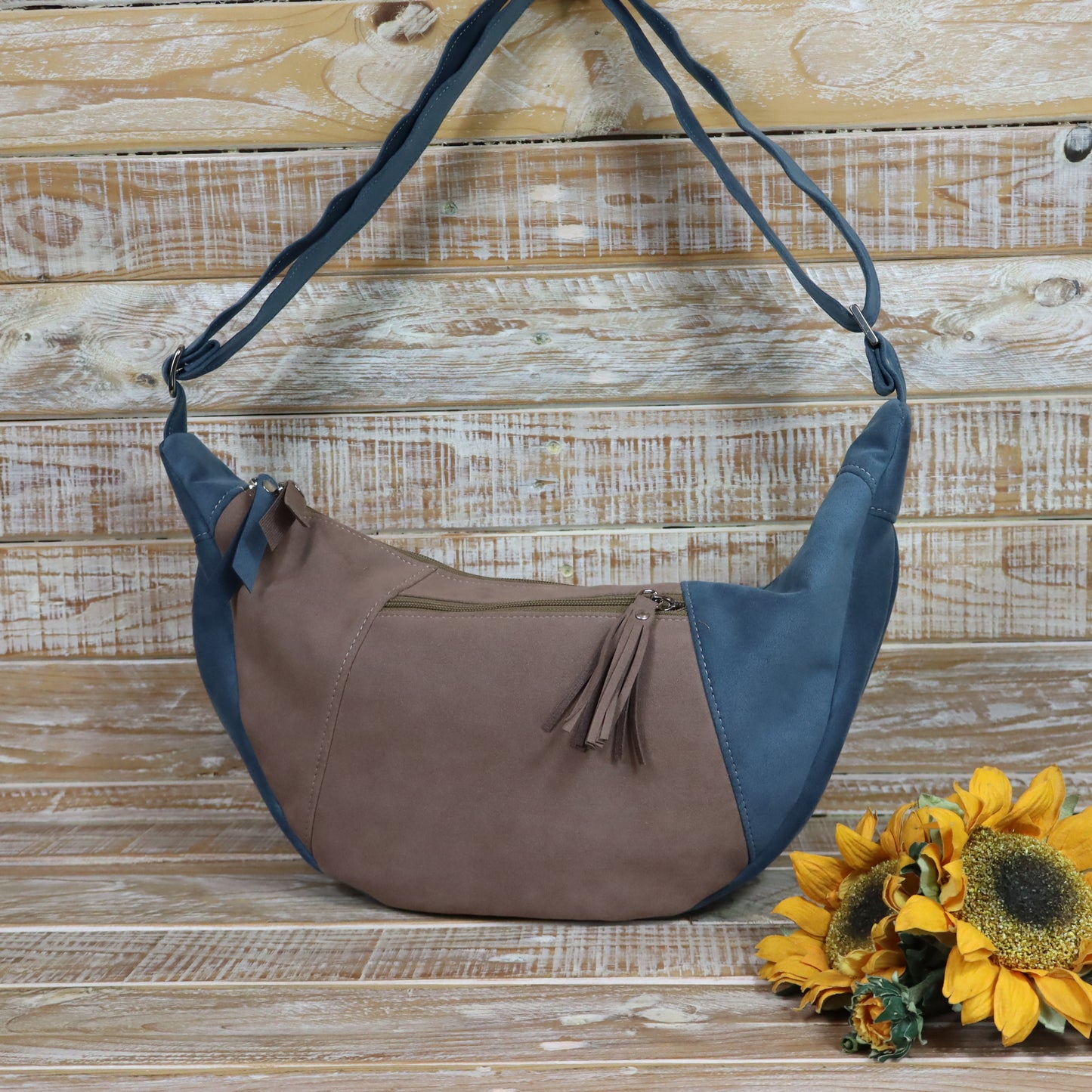 Hobo Bag carta zucchero tortora