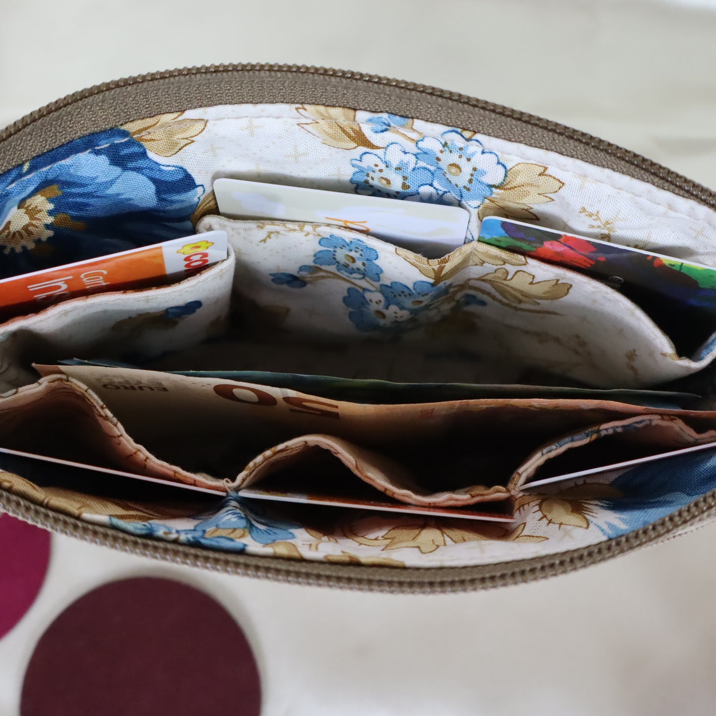 Portafoglio tortora rosato