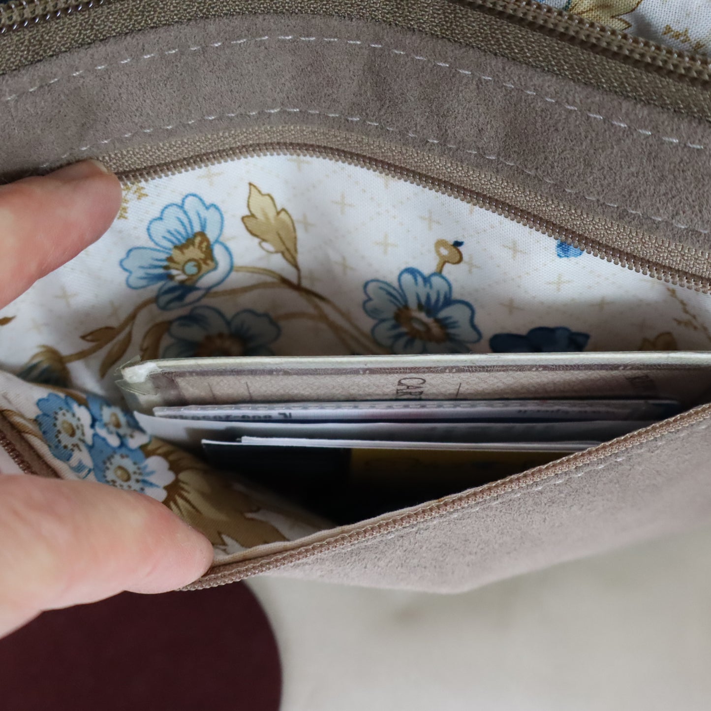 Portafoglio tortora rosato