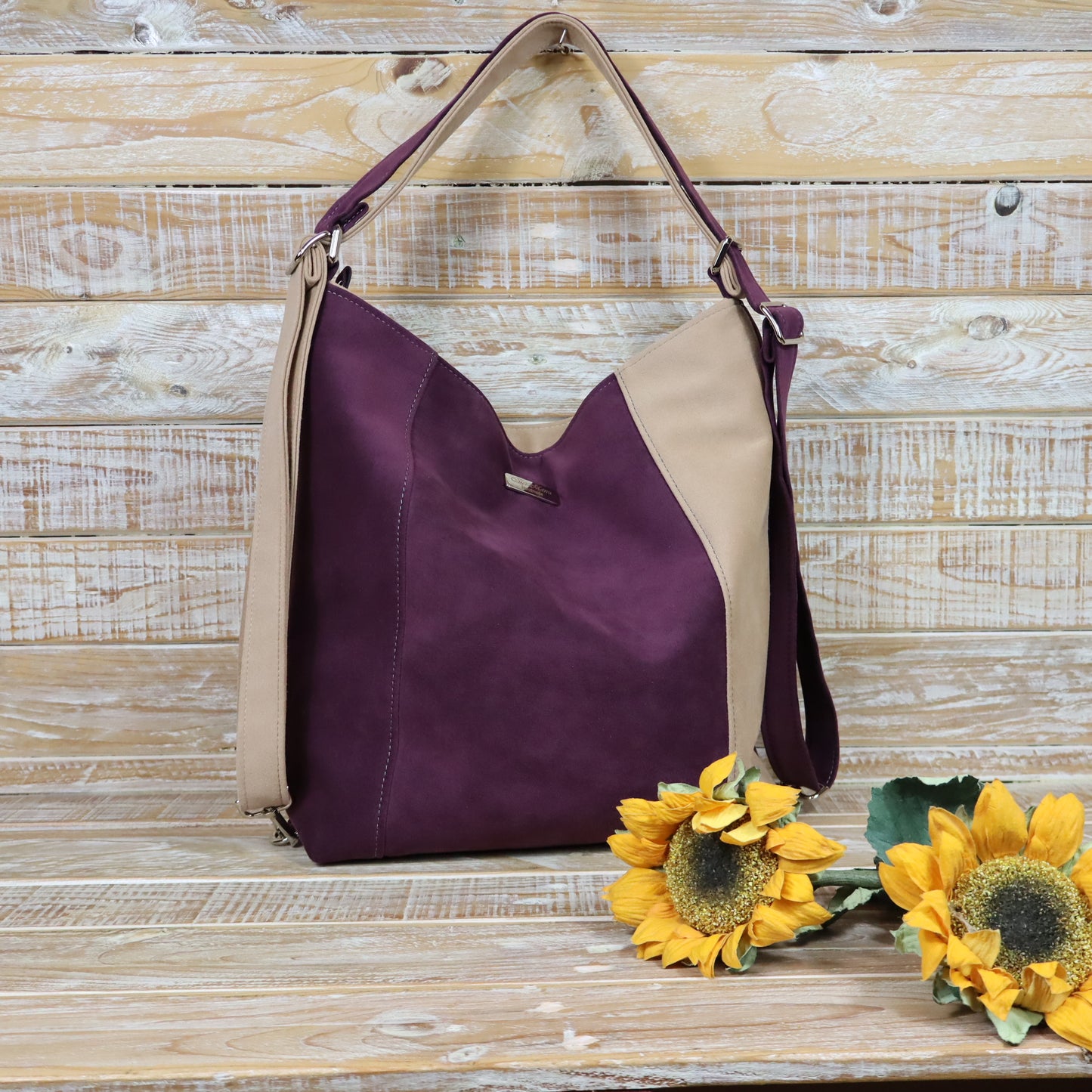 Green Purple Backpack Bag