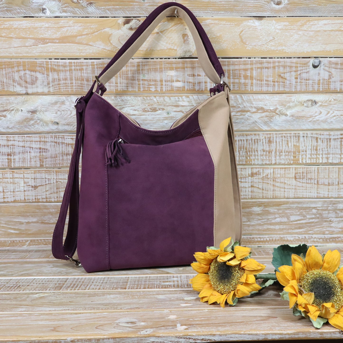 Green Purple Backpack Bag