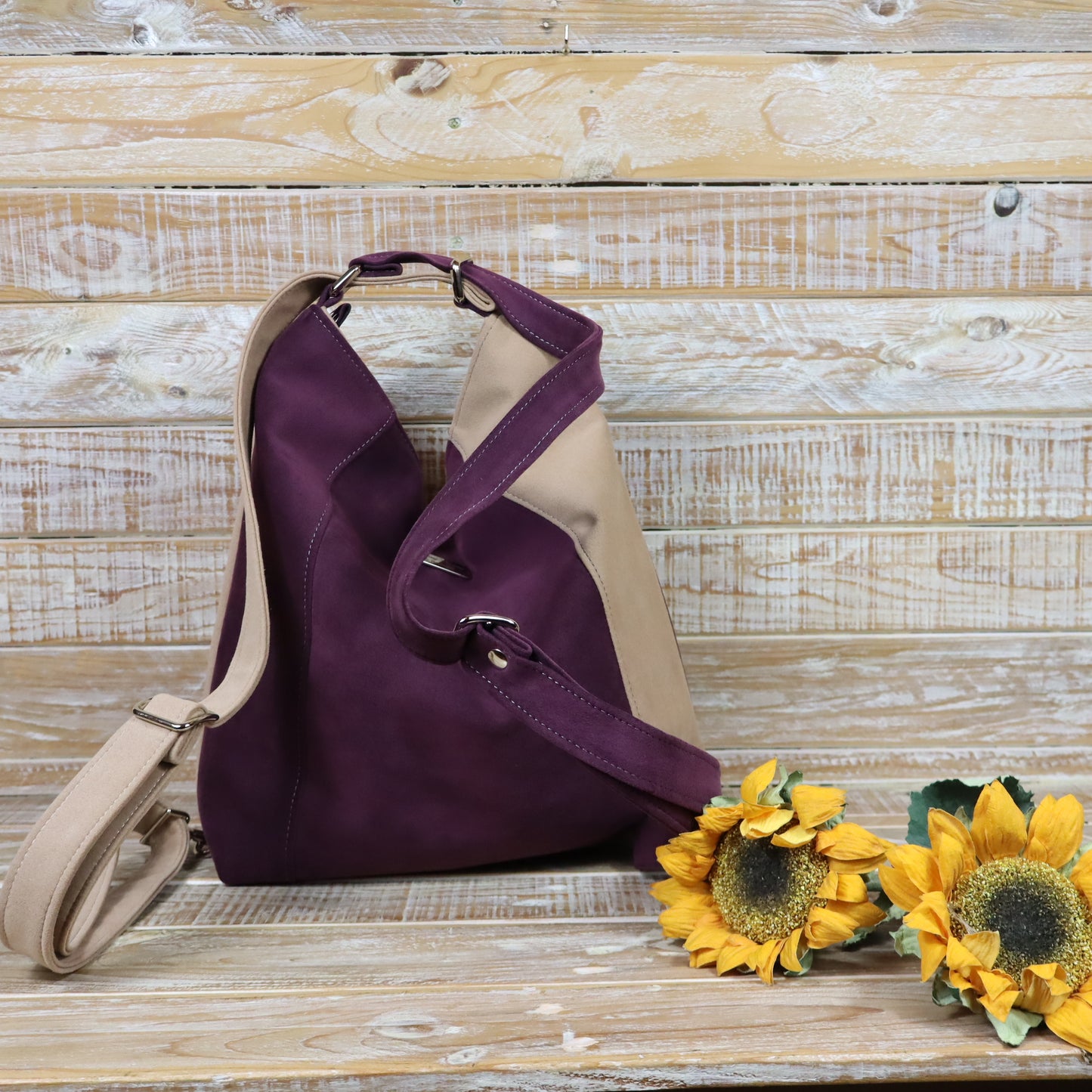 Green Purple Backpack Bag