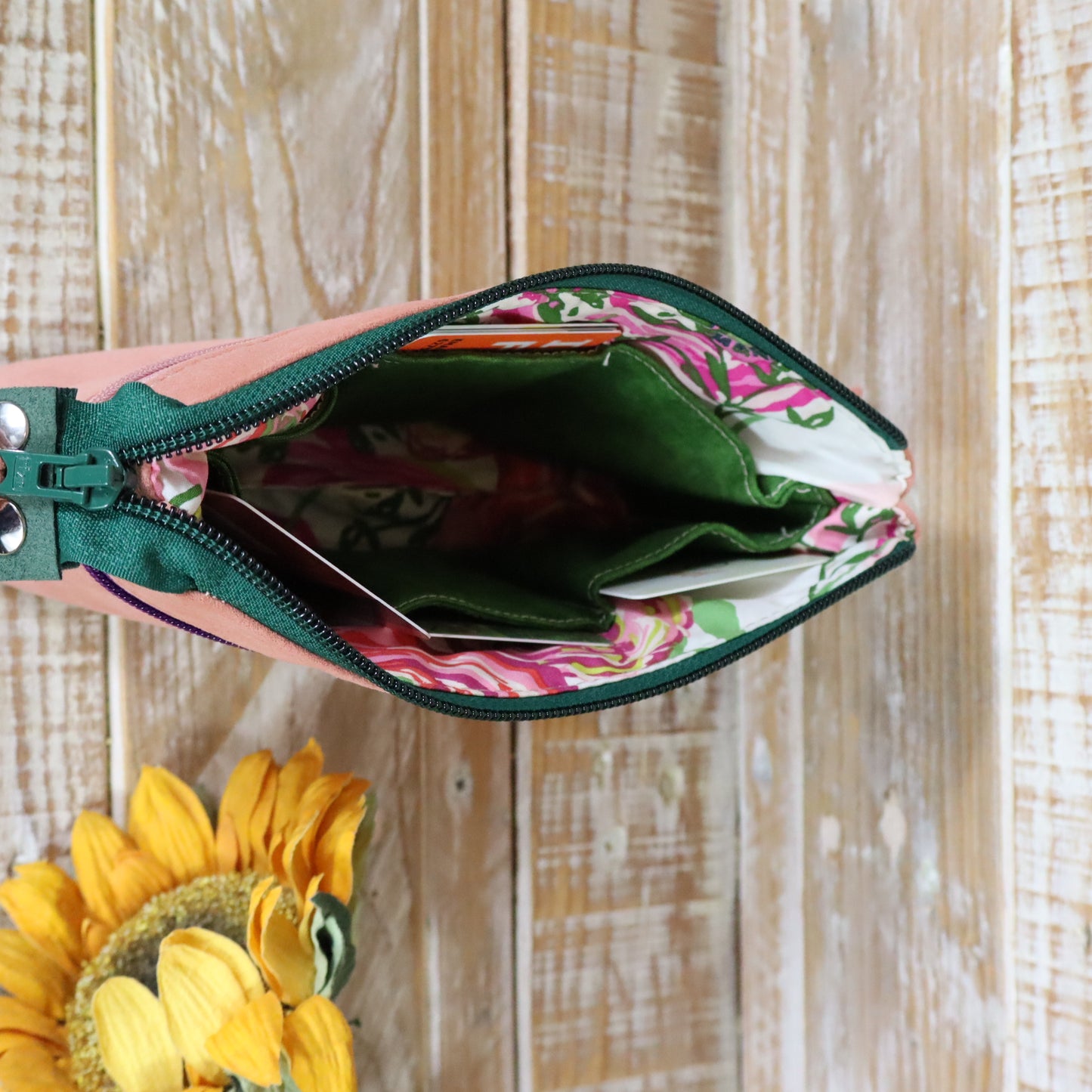 Portafoglio rosa pesca