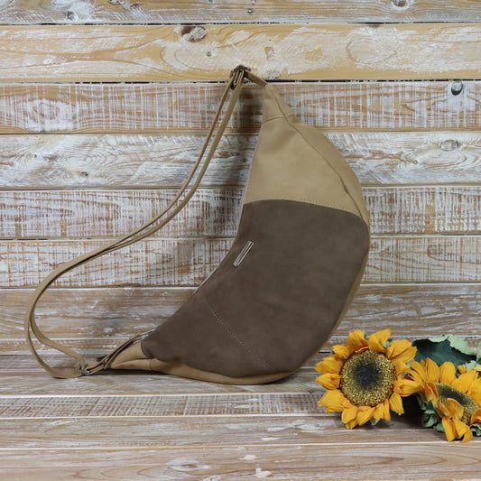 Hobo Bag cammello e caffè