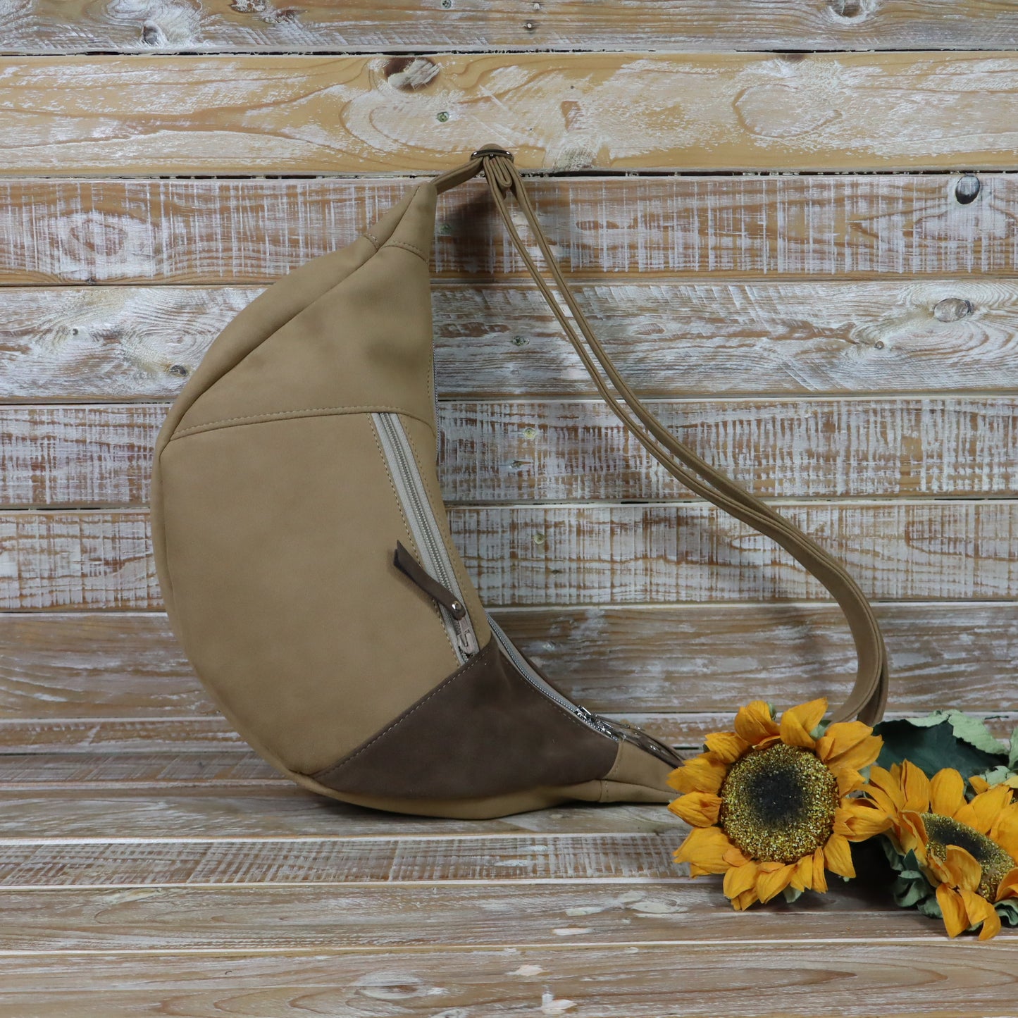 Hobo Bag cammello e caffè