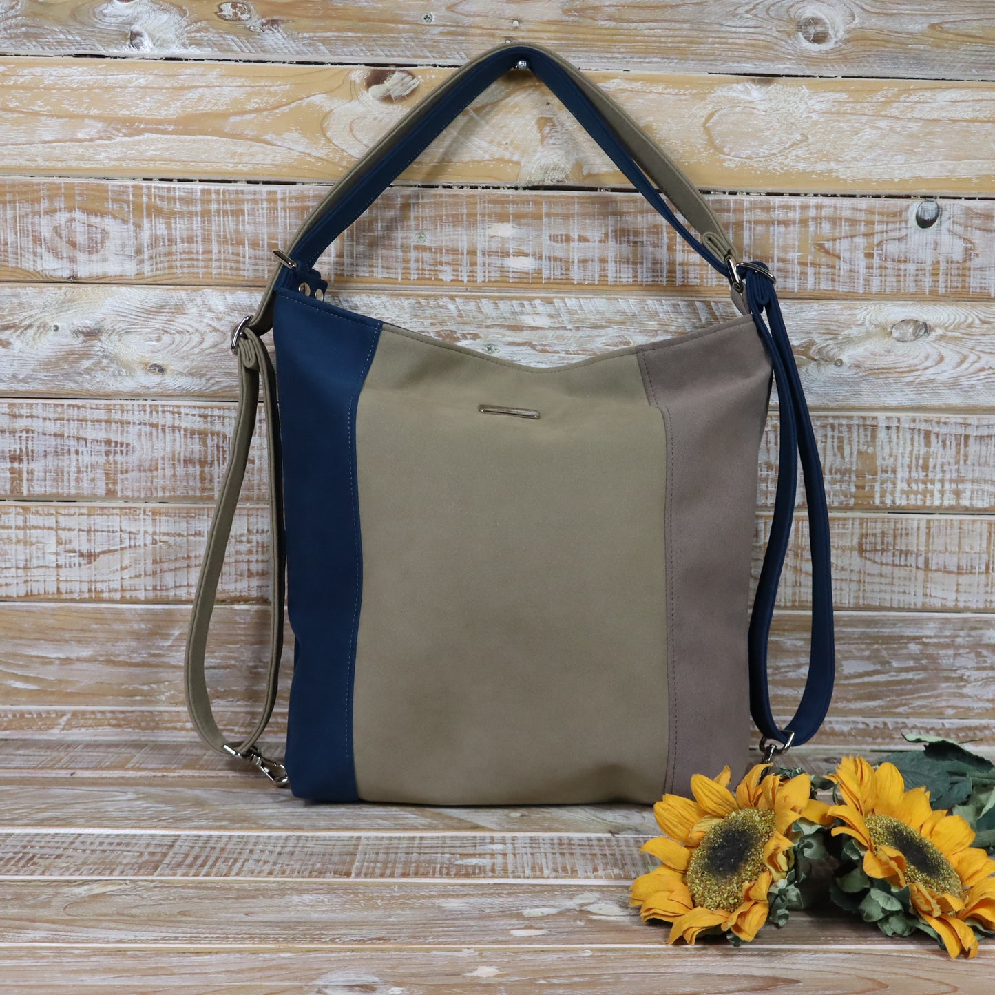 Grün Lila Rucksack Tasche