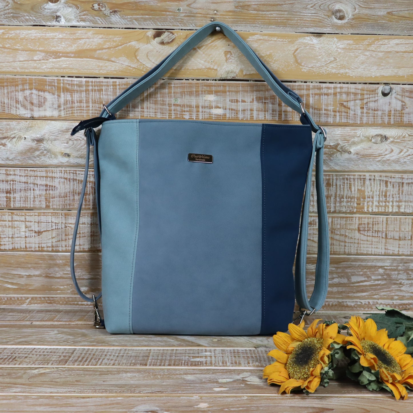 Grün Lila Rucksack Tasche