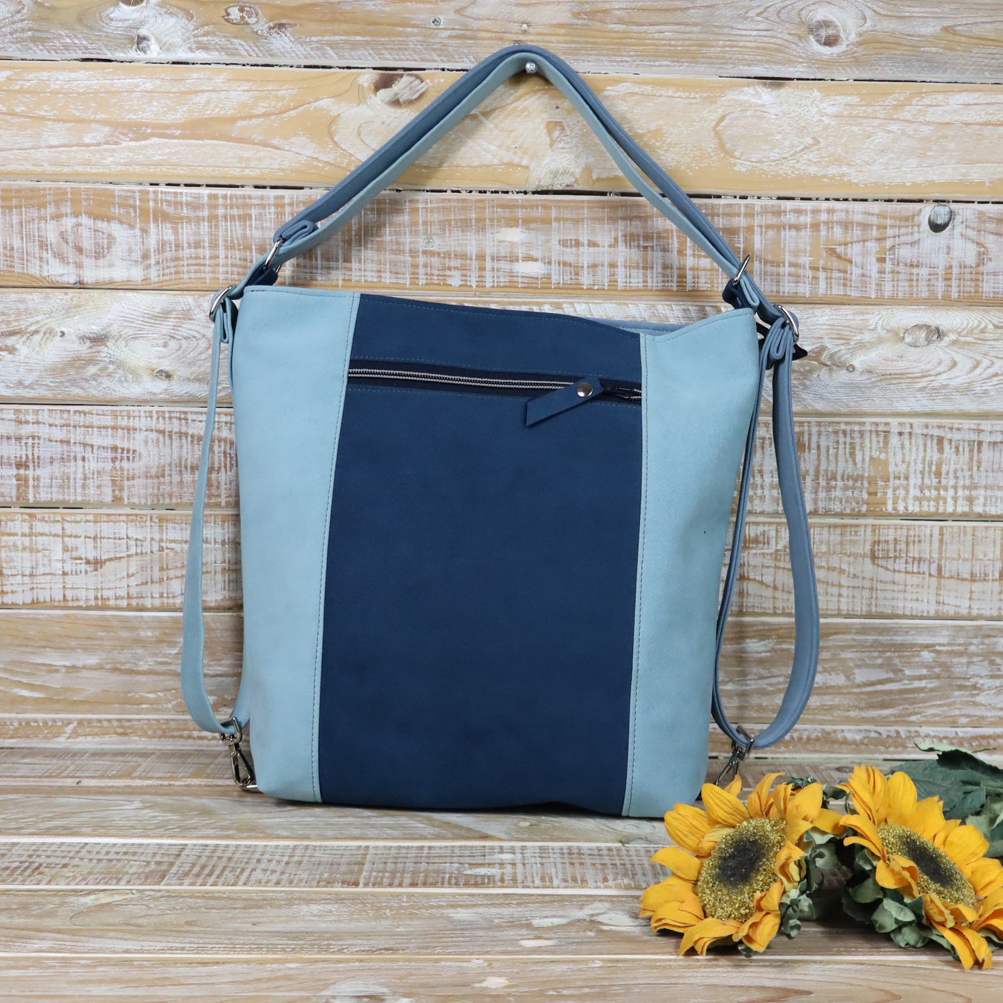 Grün Lila Rucksack Tasche