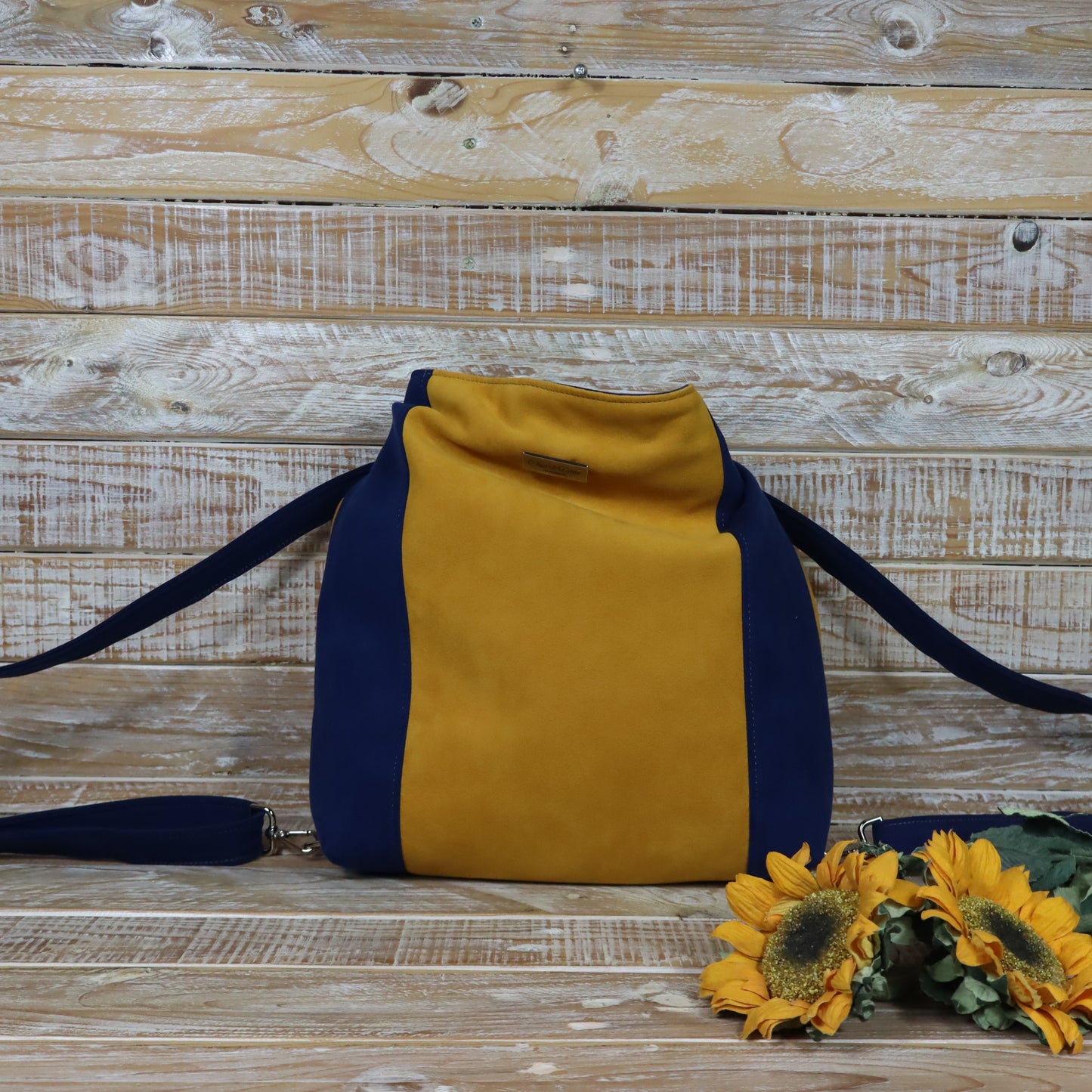 Grün Lila Rucksack Tasche