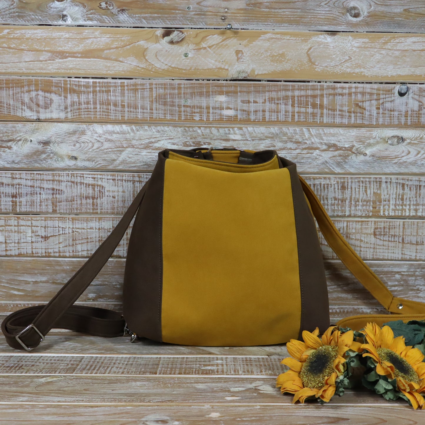 Grün Lila Rucksack Tasche